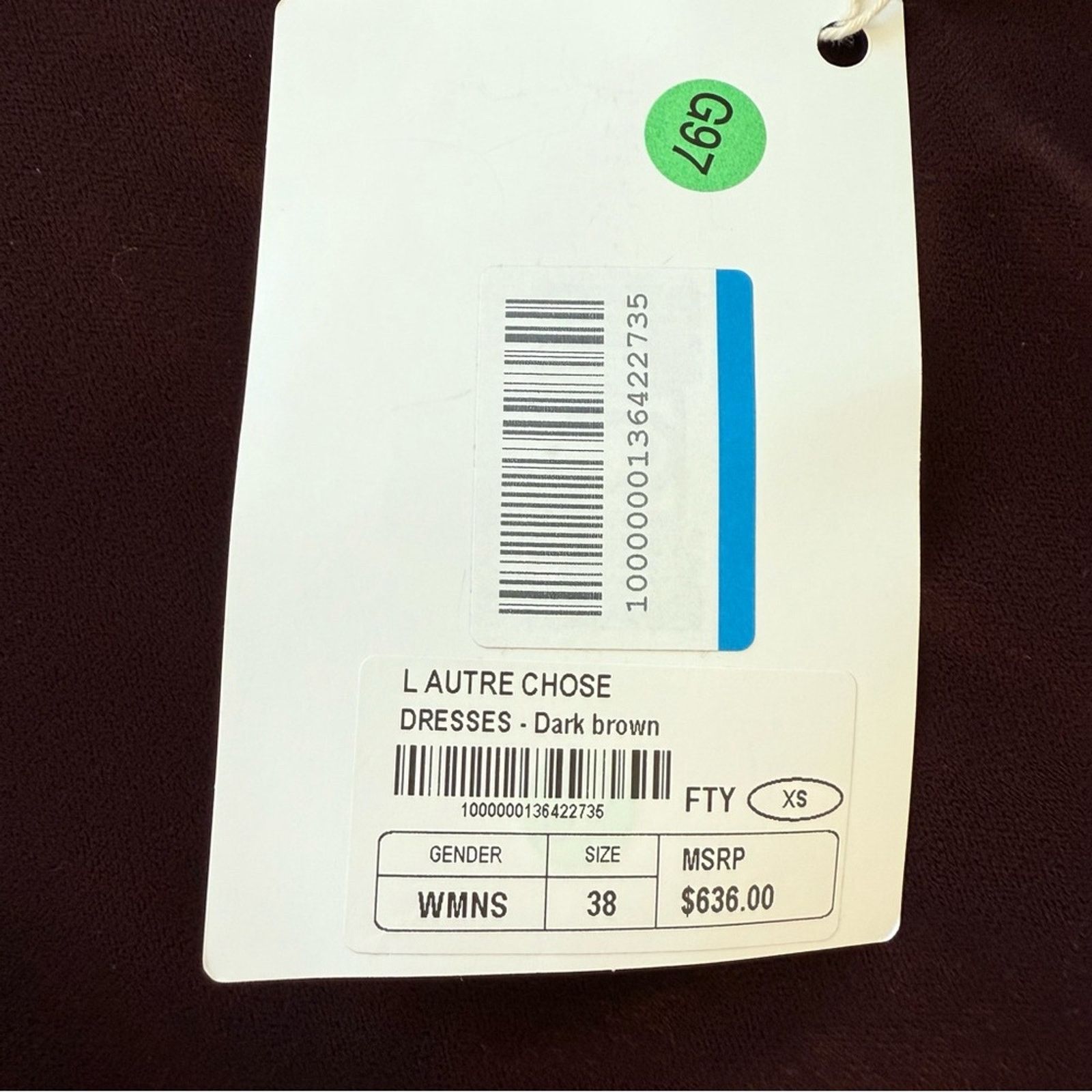 Other NWT!! L AUTRE CHOOSE women velvet dress size 38 IT or S636$ Size S / US 4 / IT 40 - 6 Thumbnail