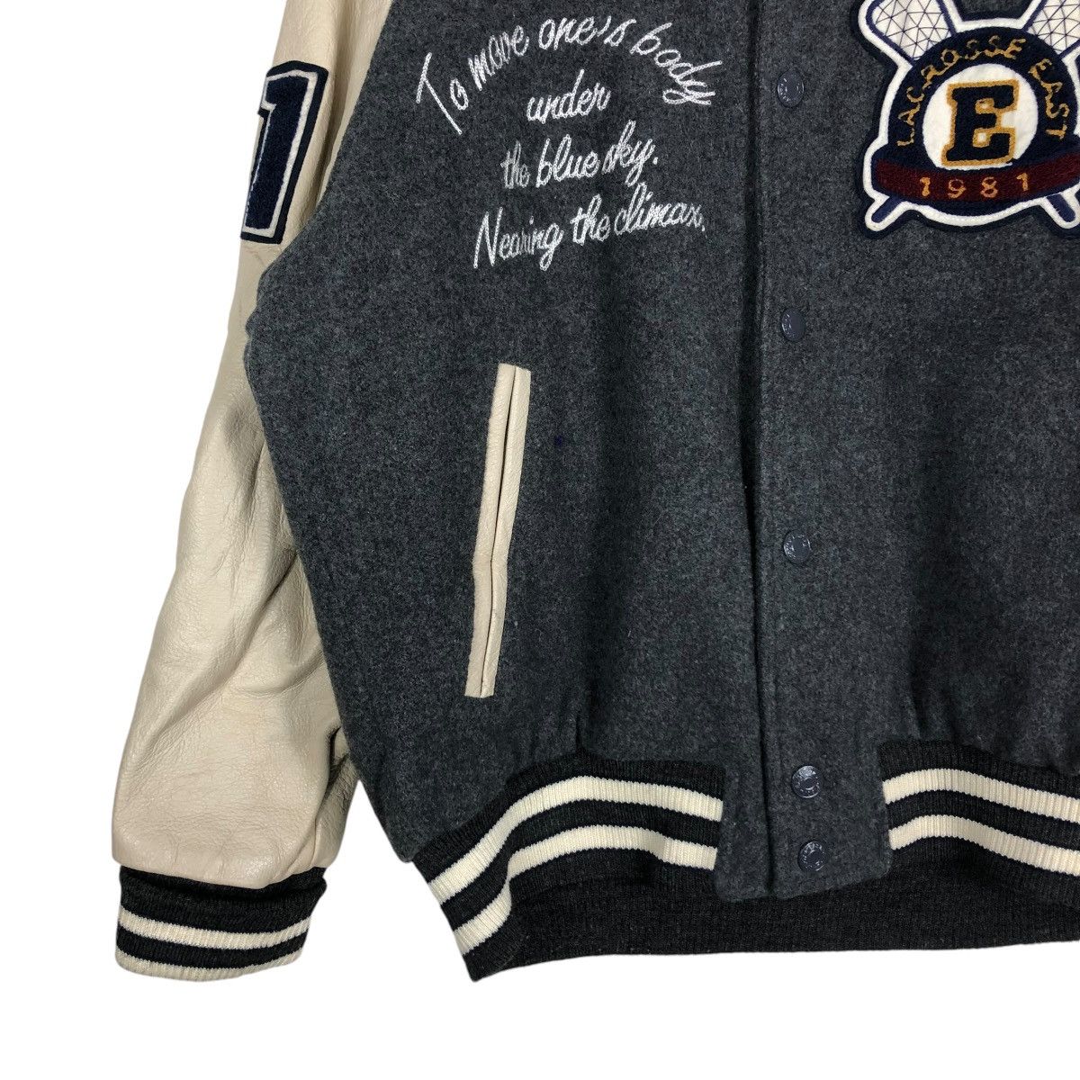 Japanese Brand 🔥VINTAGE VARSITY JUMPER LEATHER JACKET EAST BOY BIG LOGO Size US M / EU 48-50 / 2 - 6 Thumbnail