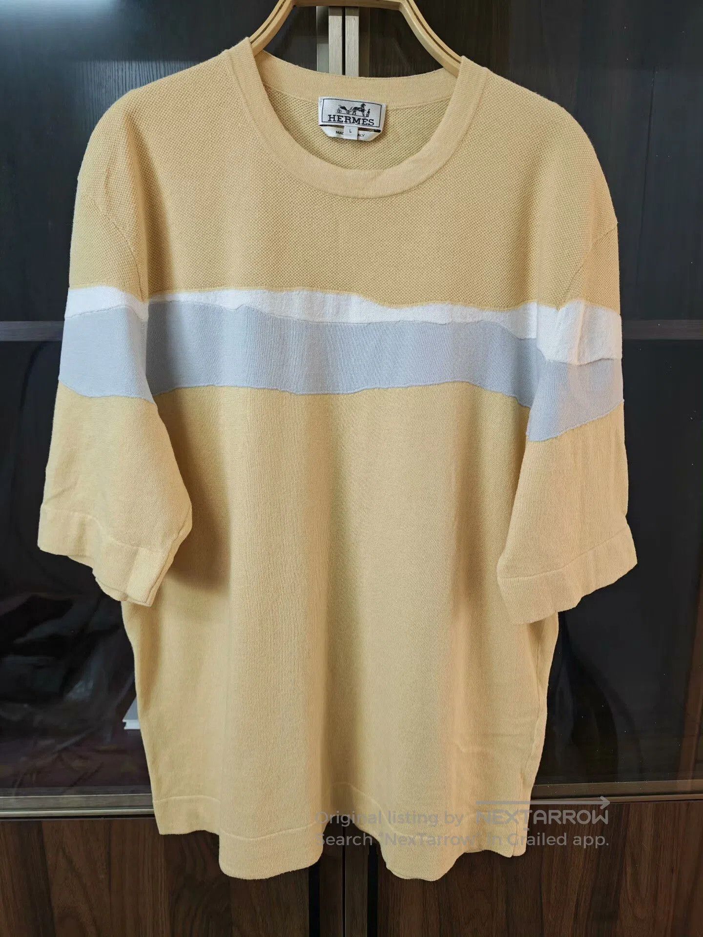 Hermes Hermes Classic Logo Cashmere Knit Short-Sleeve. Size US L / EU 52-54 / 3 - 1 Thumbnail