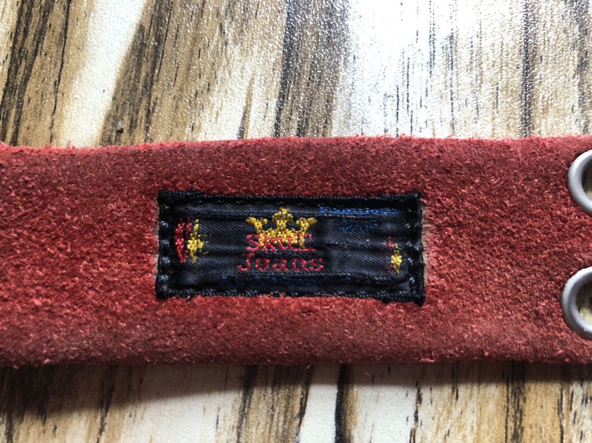 Skull Jeans by an Alchemist “Grommet” red suede belt punk seditionaries alchemists Size ONE SIZE - 6 Thumbnail