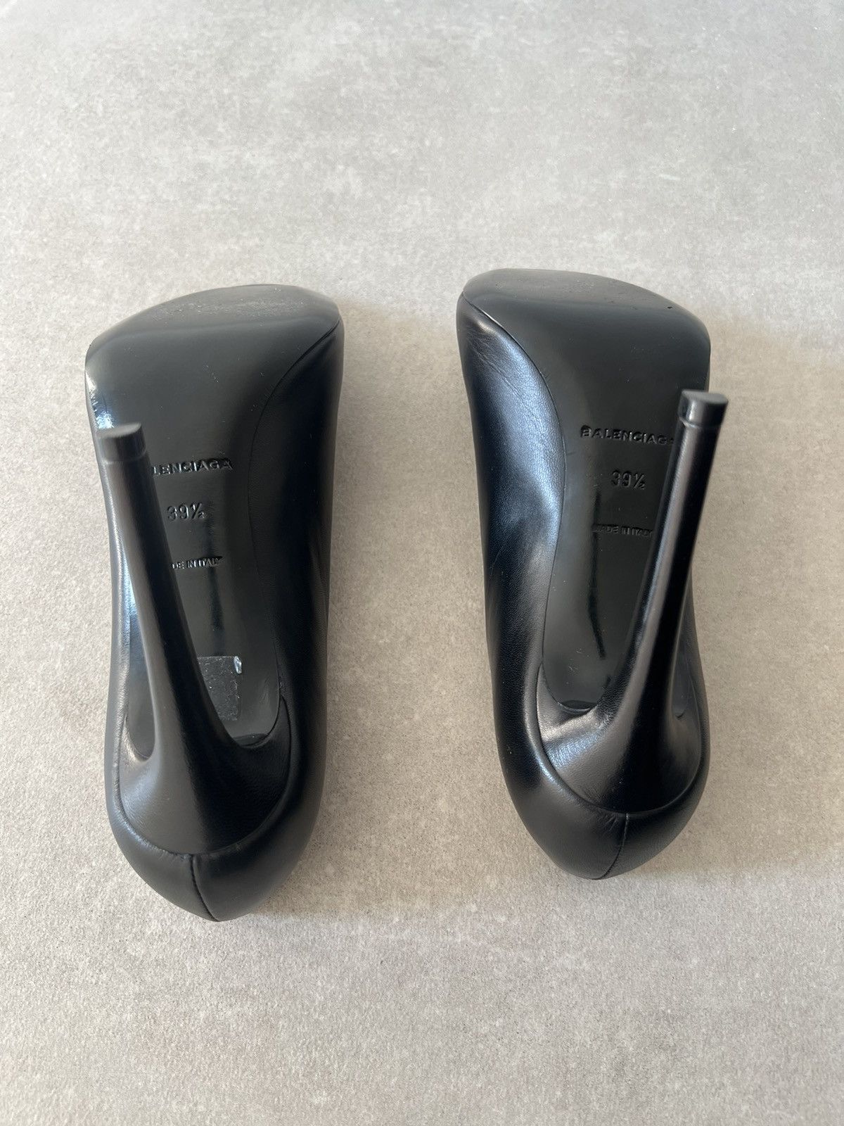 Balenciaga BALENCIAGA Open Heels, Leather Black Size US 9.5 / IT 39.5 - 8 Thumbnail