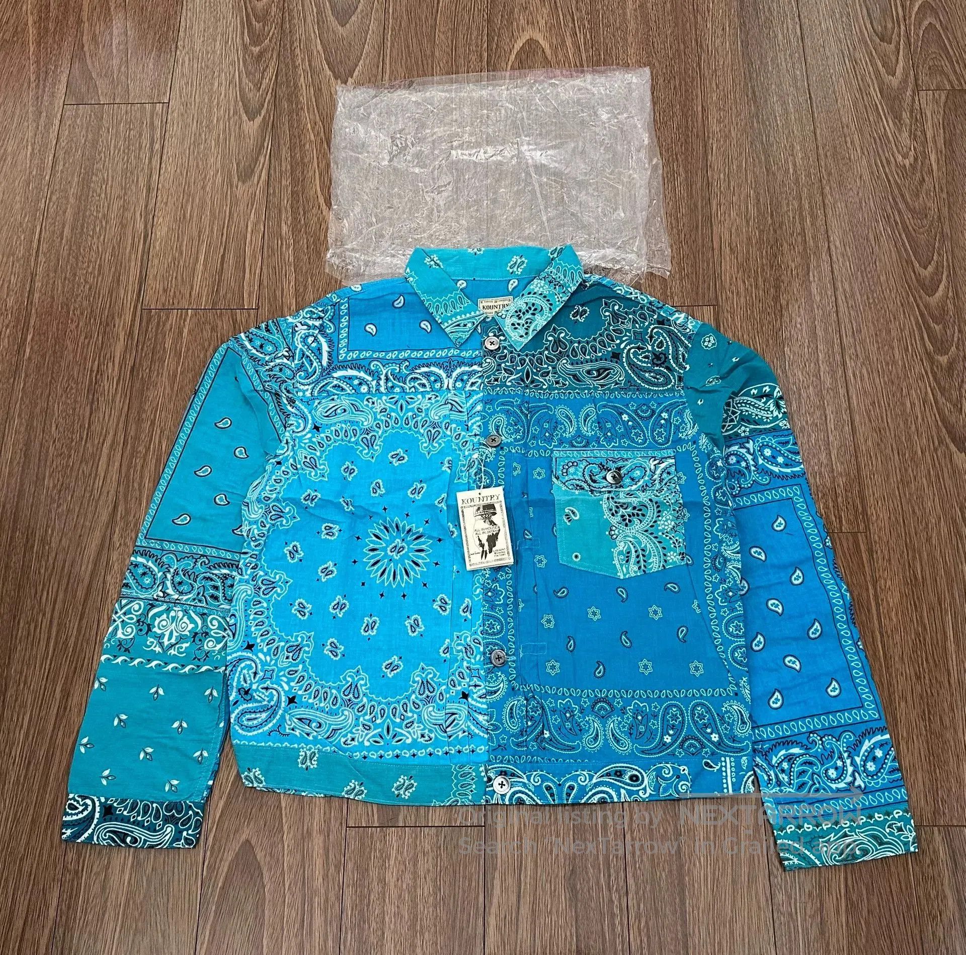 Kapital Kountry vintage bandana print shirt jacket in blue. Size US M / EU 48-50 / 2 - 1 Thumbnail