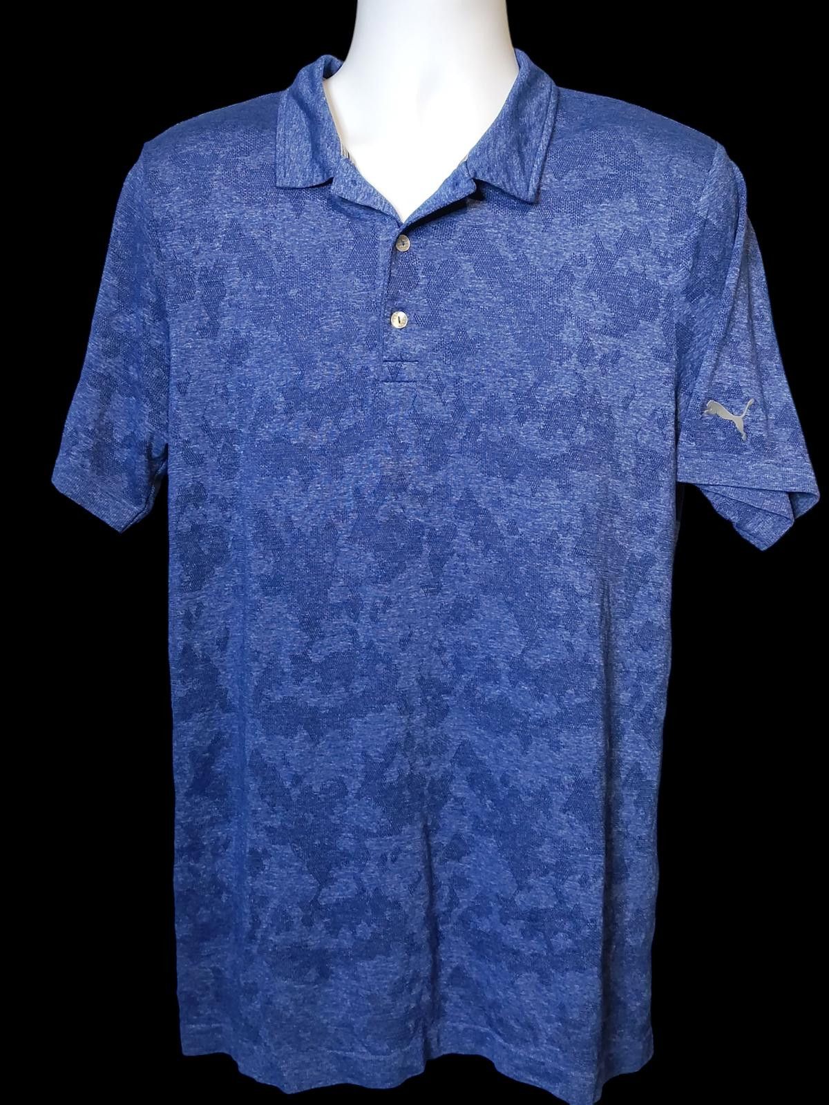 Puma Puma Men's Blue Short Sleeve Polo Shirt Size US L / EU 52-54 / 3 - 3 Thumbnail