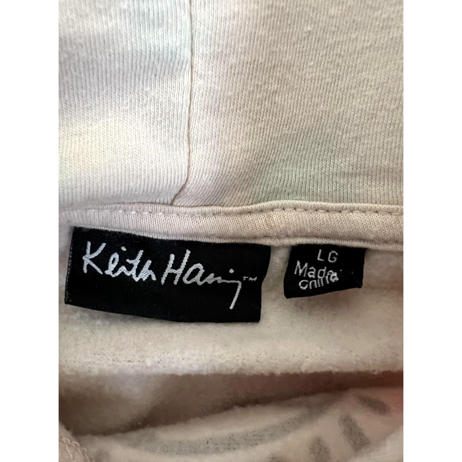 Vintage Keith Haring Hoodie Womens L Tie-Dye Fleece Pullover Graphic Batik Art Crew Neck Hooded I Imagine Size L / US 10 / IT 46 - 5 Thumbnail