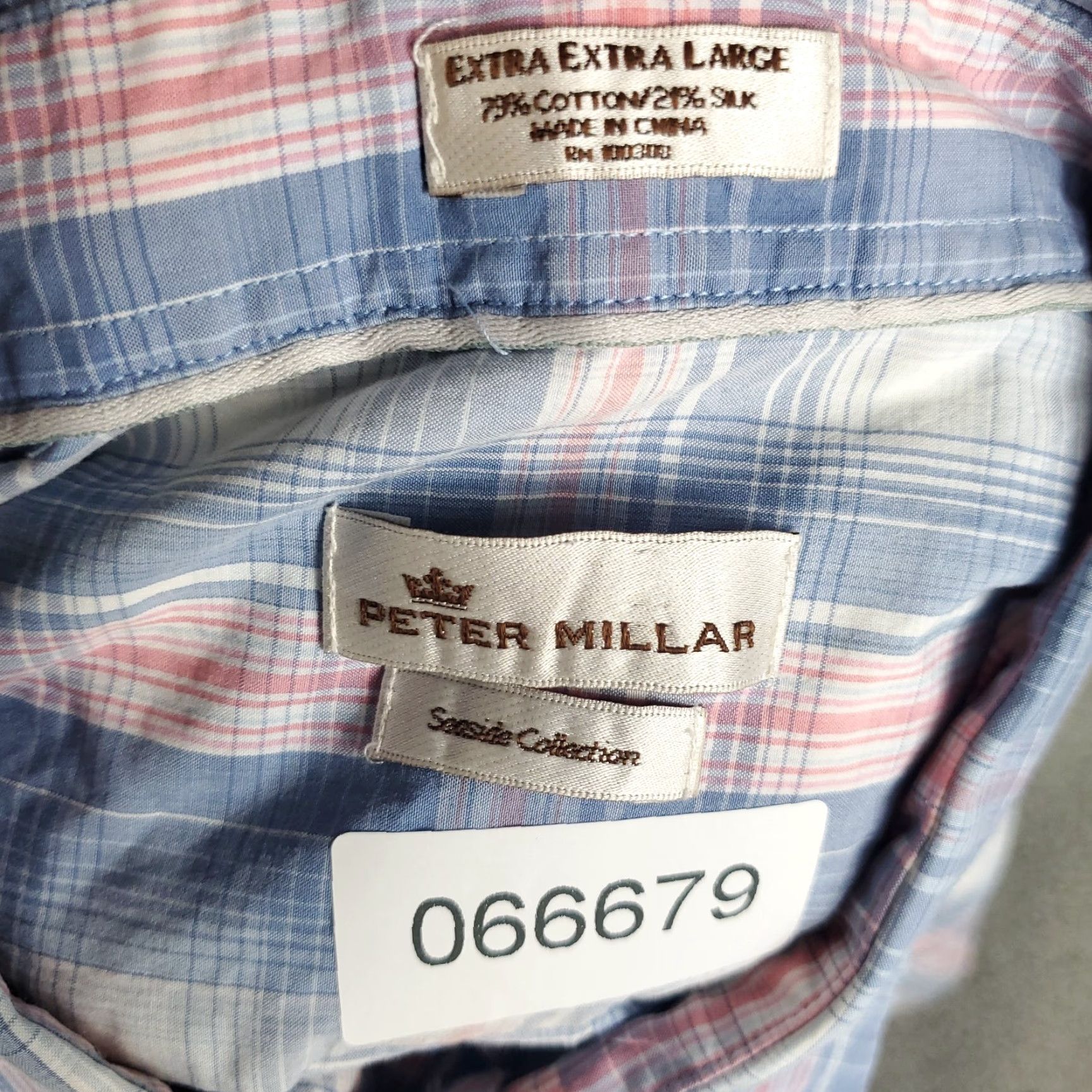 Peter Millar Peter Millar Shirt Mens 2XL Blue Plaid Casual Button Up Short Sleeve Shirt Mens Casual Button-Up 2XL Blue Plaid Peter Millar Size US XXL / EU 58 / 5 - 6 Thumbnail