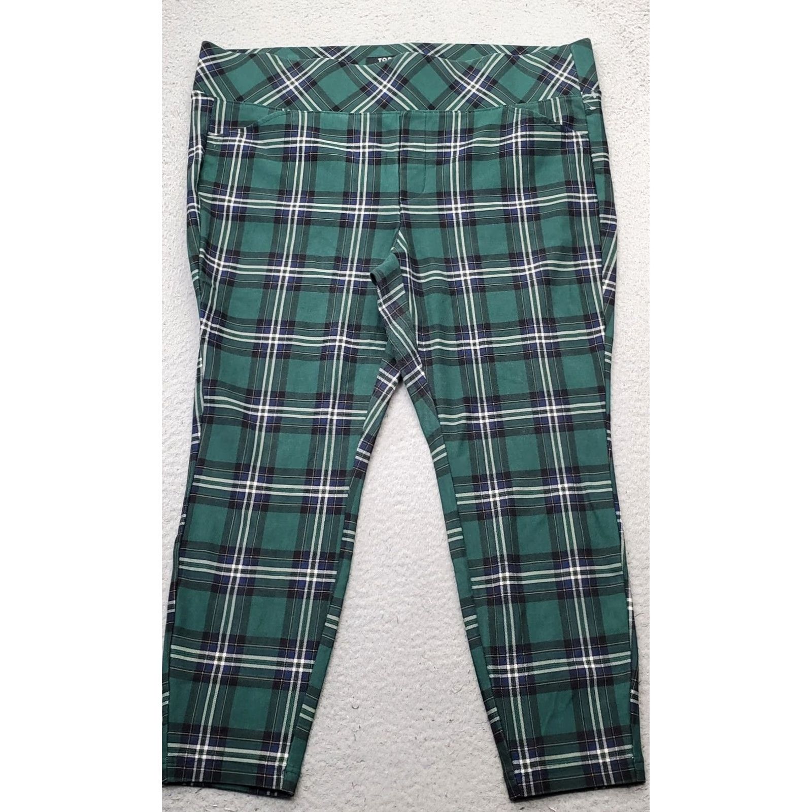 Torrid Torrid Pixie Pants Womens 3R Multi Plaid Stretch Skinny Leg High Waist Pull-On Pants Size 26" / US 2 / IT 38 - 2 Thumbnail