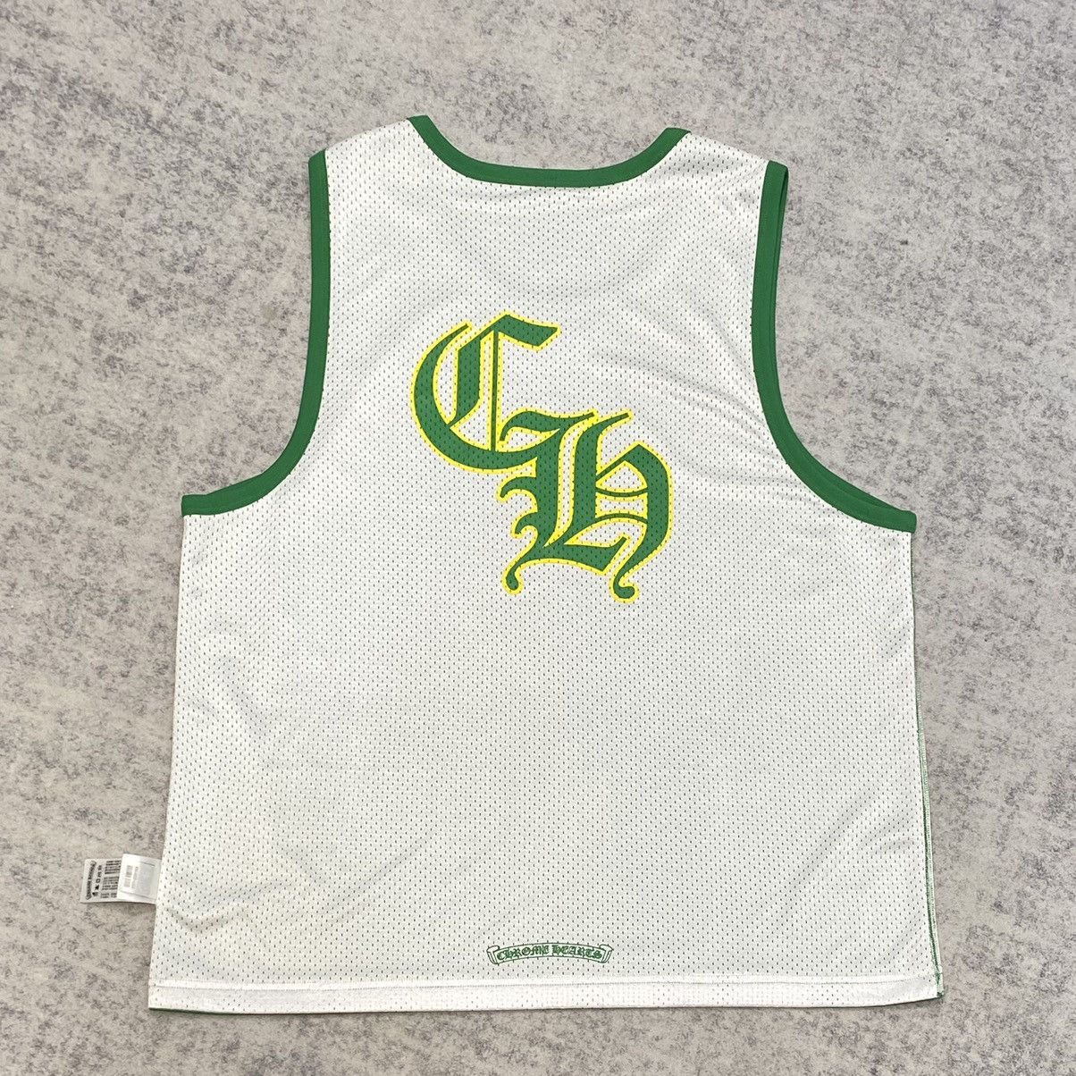Chrome Hearts CHROME HEARTS Mesh Reversible Basketball Jersey GREEN/WHITE Size US L / EU 52-54 / 3 - 4 Thumbnail
