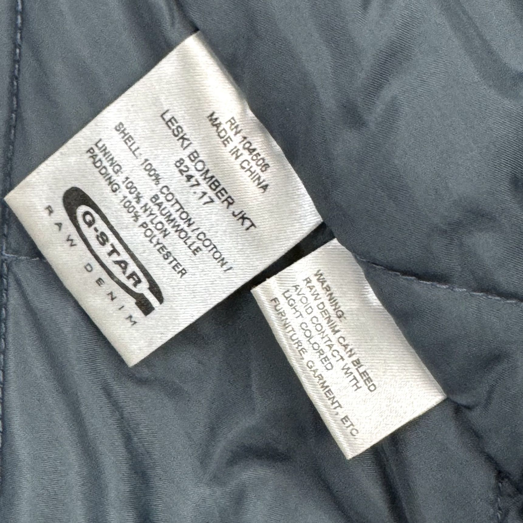G-Star G Star Raw Jacket Mens Large Blue Denim Leski Bomber Hooded Quilt Workwear Chore Outdoor Jacket Size US L / EU 52-54 / 3 - 7 Thumbnail
