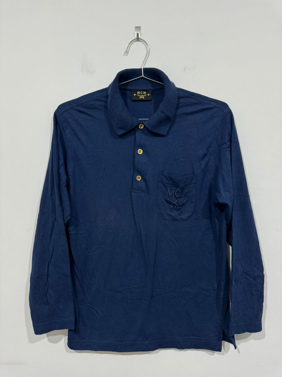 MCM Vintage 90s MCM L/Sleeve Polo Tee Size US S / EU 44-46 / 1 - 1 Thumbnail