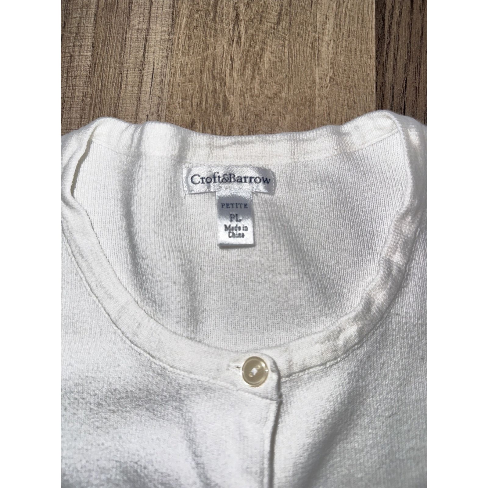 Croft & Barrow × Vintage Croft & Barrow Cardigan White PL 19.5x22.5 Size L / US 10 / IT 46 - 2 Thumbnail