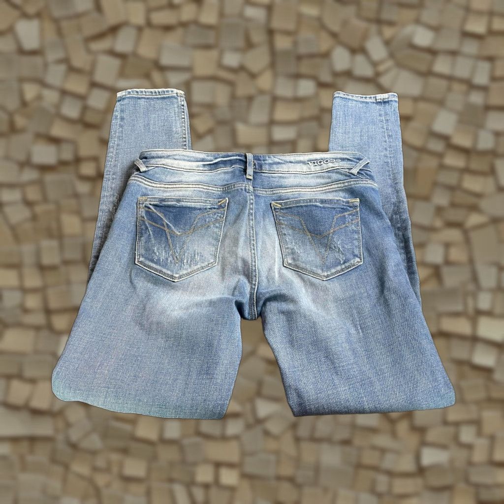 Vintage VIGOSS Jeans Women's Size26x30 Blue Denim The Chelsea Skinny Distressed Size 26" / US 2 / IT 38 - 1 Thumbnail