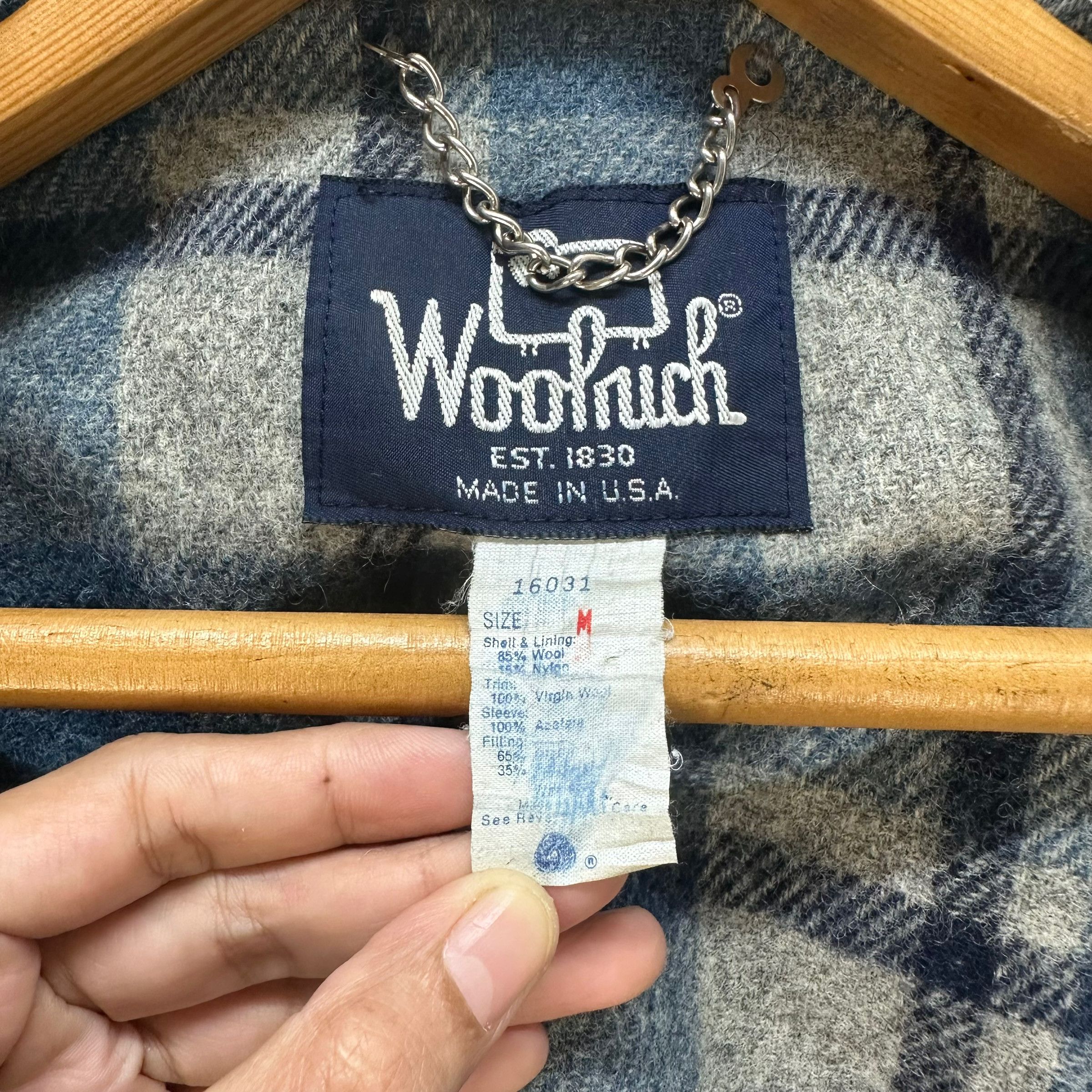 Vintage RARE🔥 WOOLRICH TARTAN LINED WOOL JACKET #8144-205 Size US M / EU 48-50 / 2 - 9 Thumbnail