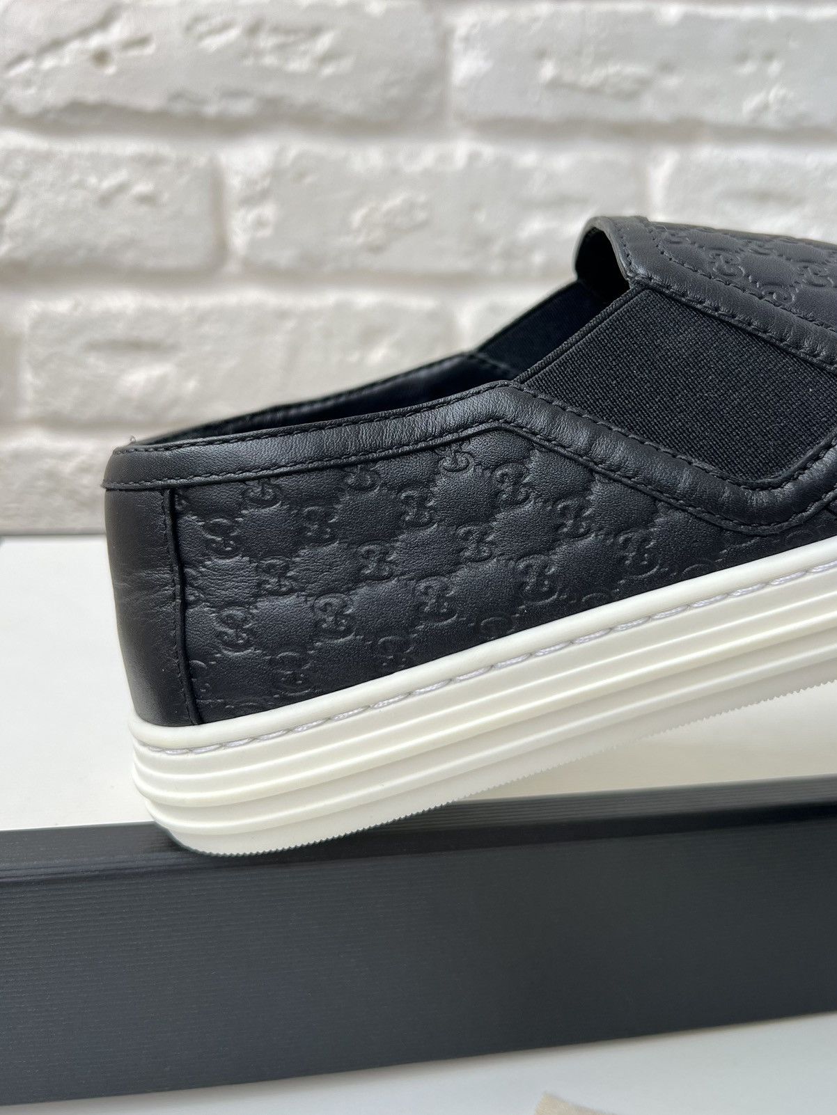 Gucci Gucci GG Microguccissima Leather Slip On Sneakers Shoes Size US 7.5 / IT 37.5 - 4 Thumbnail