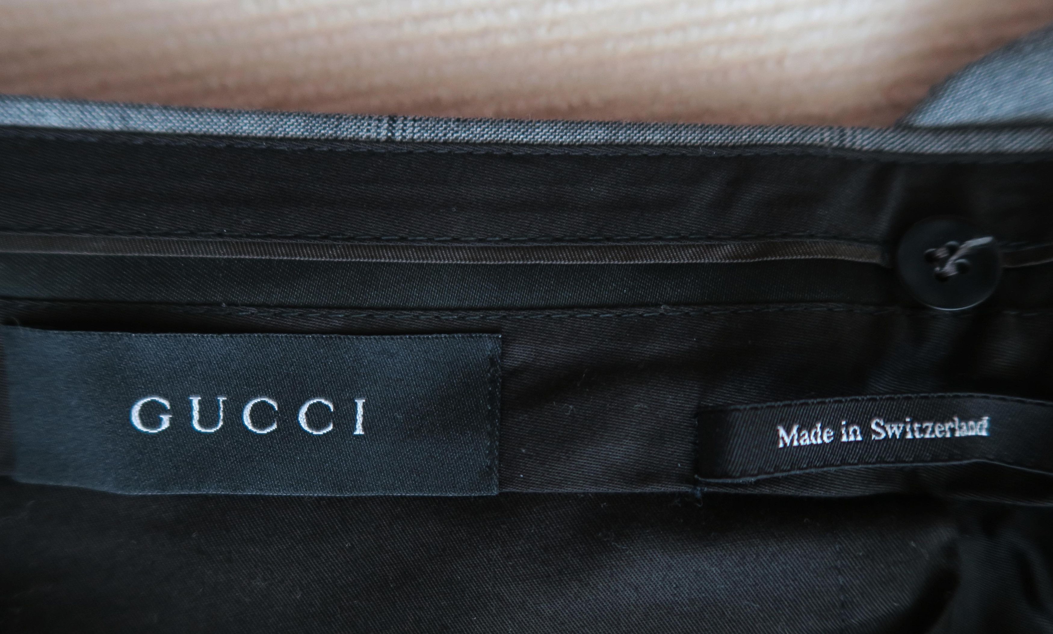Gucci Gucci Gray Check Straight Leg Pants Size US 36 / EU 52 - 12 Thumbnail