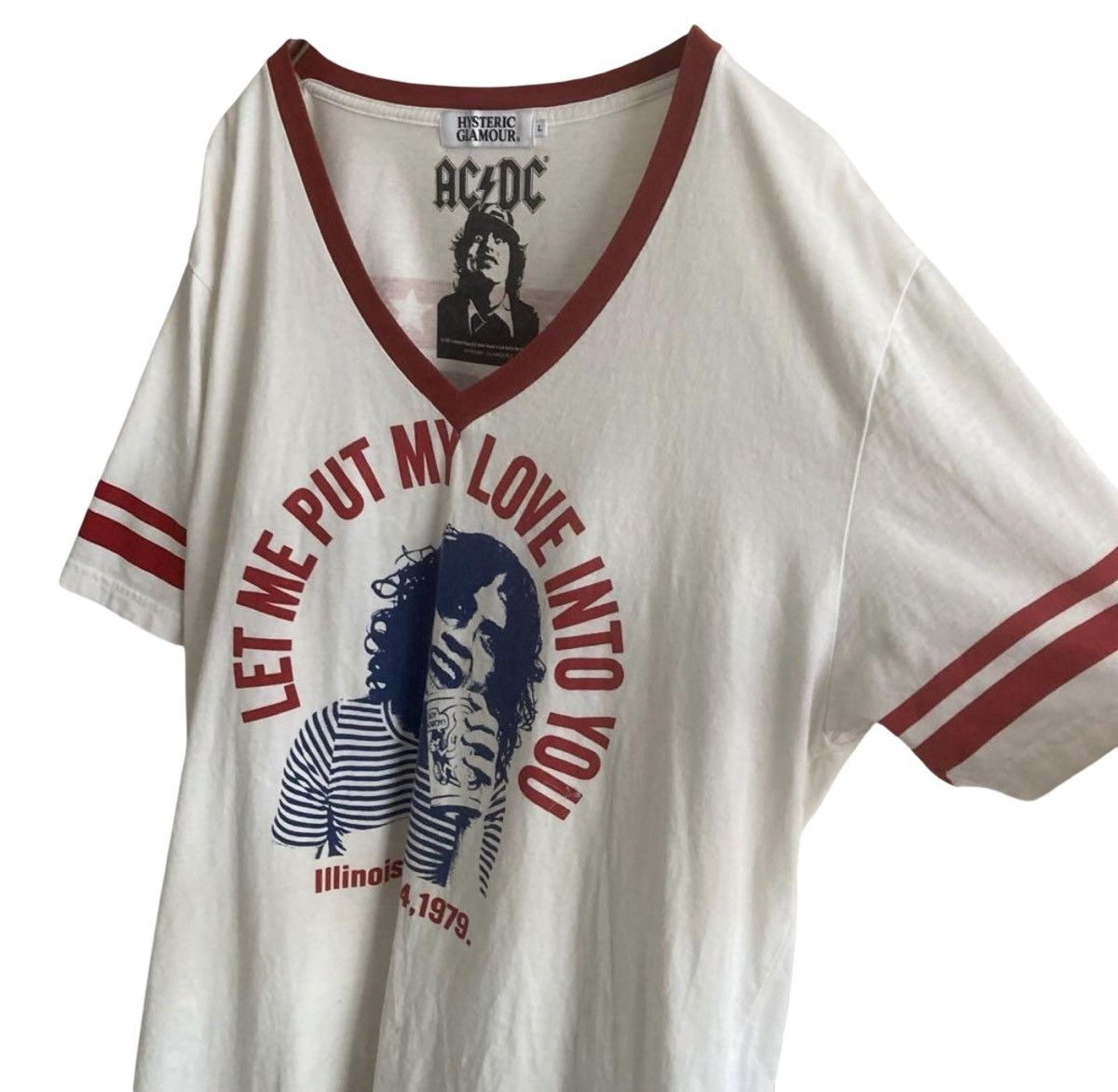 Hysteric Glamour Archival Hysteric Glamour x AC/DC "Illinois 1979" Ringer Tee Size US L / EU 52-54 / 3 - 3 Thumbnail