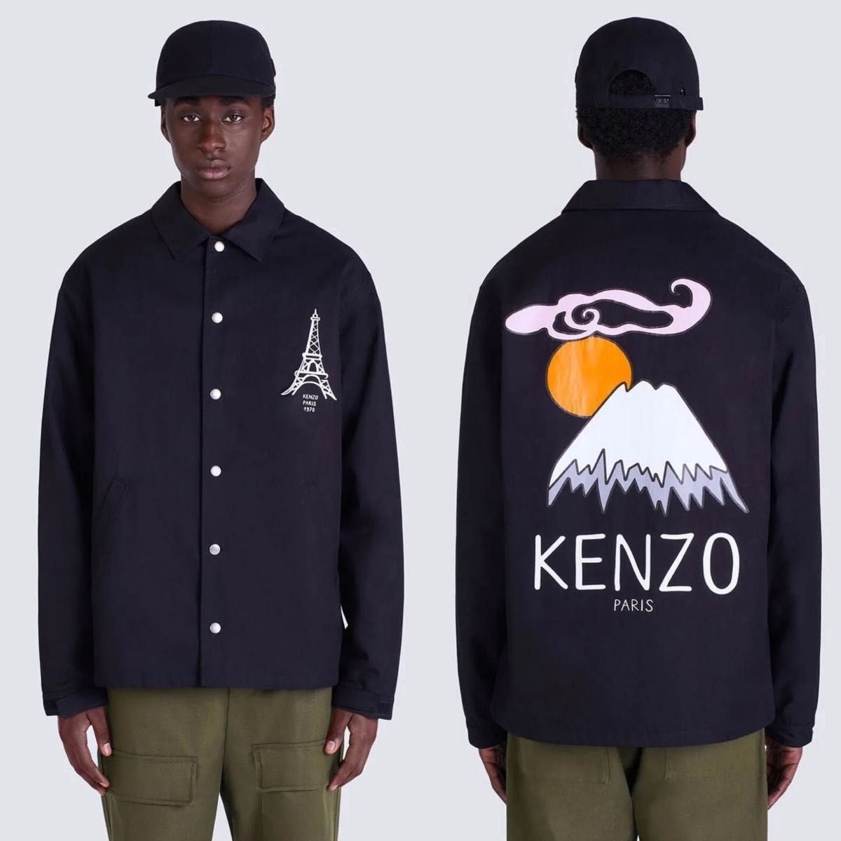 Kenzo Kenzo Paris Japan Coach Jacket, Mount Fuji, Eiffel Tower Size US S / EU 44-46 / 1 - 3 Thumbnail
