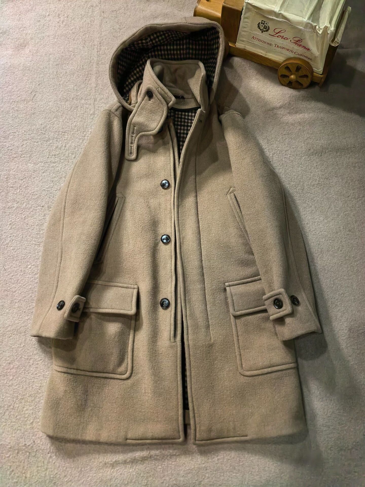 Ermenegildo Zegna Ermenegildo Zegna Men's Fleece Wool Coat Size US M / EU 48-50 / 2 - 2 Thumbnail