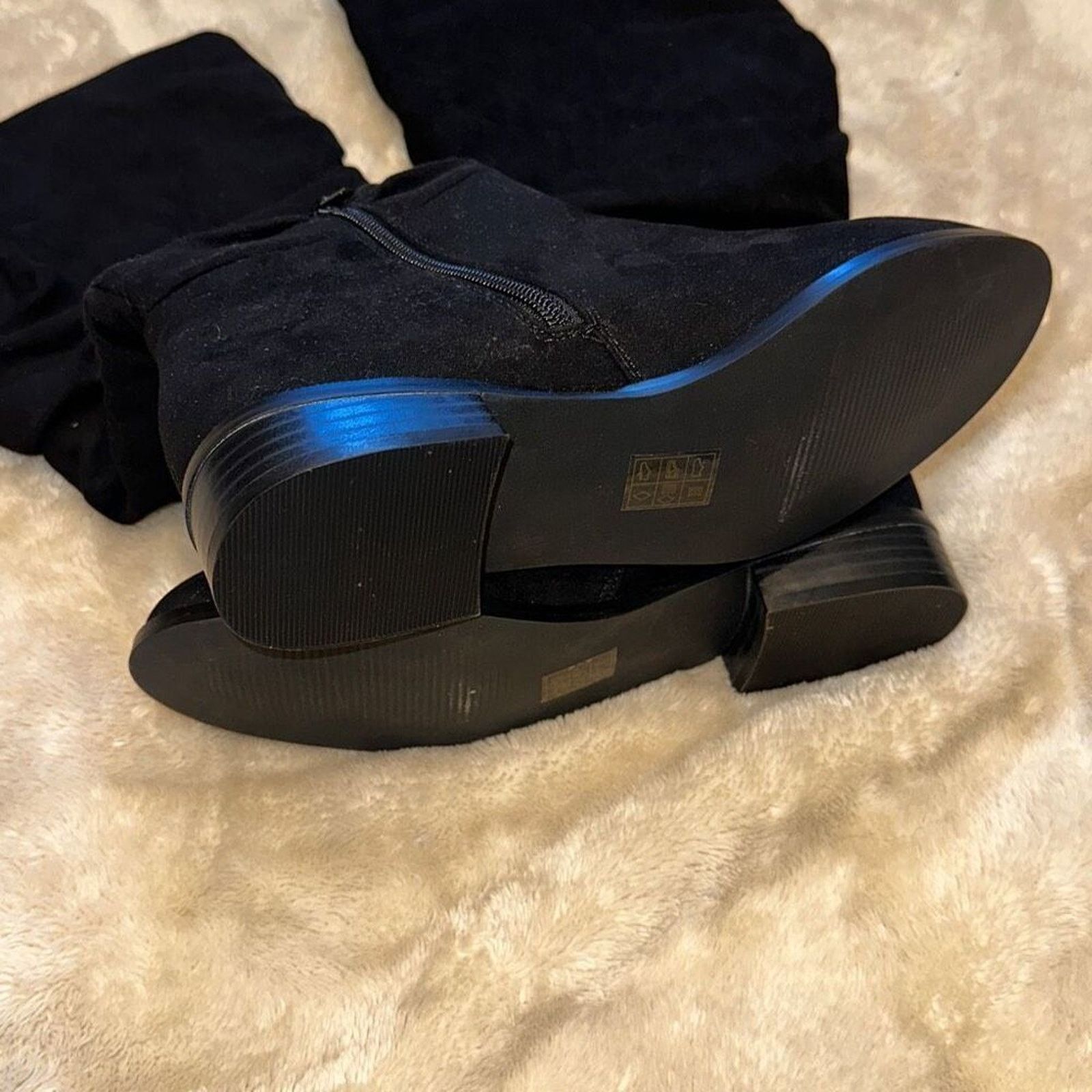 Other Black Slouchy Knee High Riding Boots Flat | Sz 5 UK Size US 7 / IT 37 - 3 Thumbnail