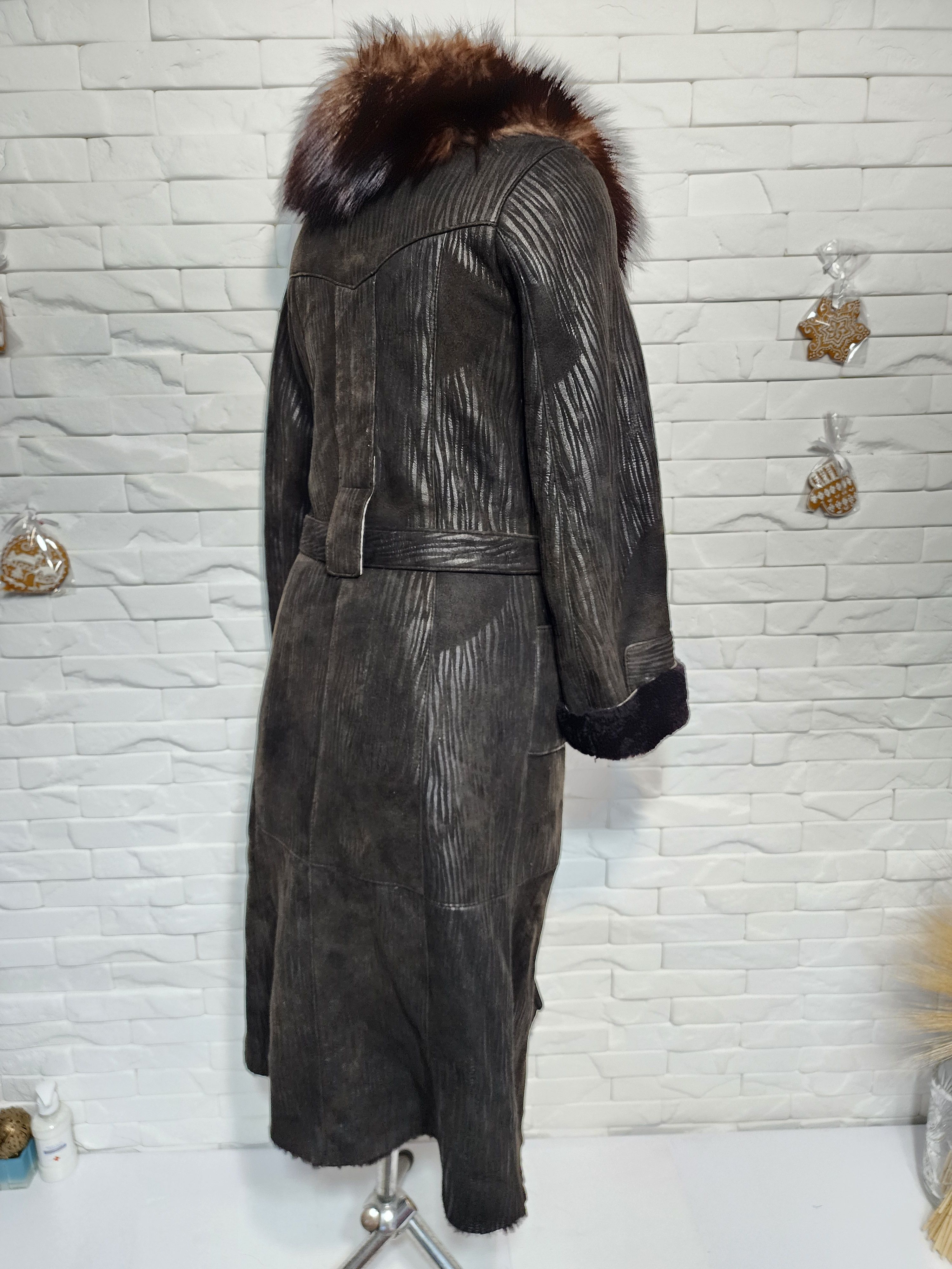 Furla Brown Sheepskin Coat with Fluffy Collar Size S / US 4 / IT 40 - 5 Thumbnail