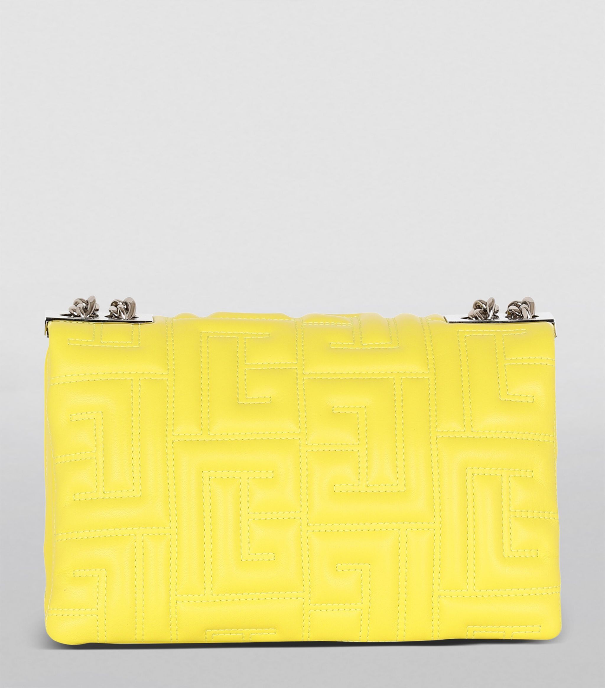 Balmain o1w1db10624 Soft Bag Small Quilted Lambskin Yellow Size ONE SIZE - 5 Thumbnail
