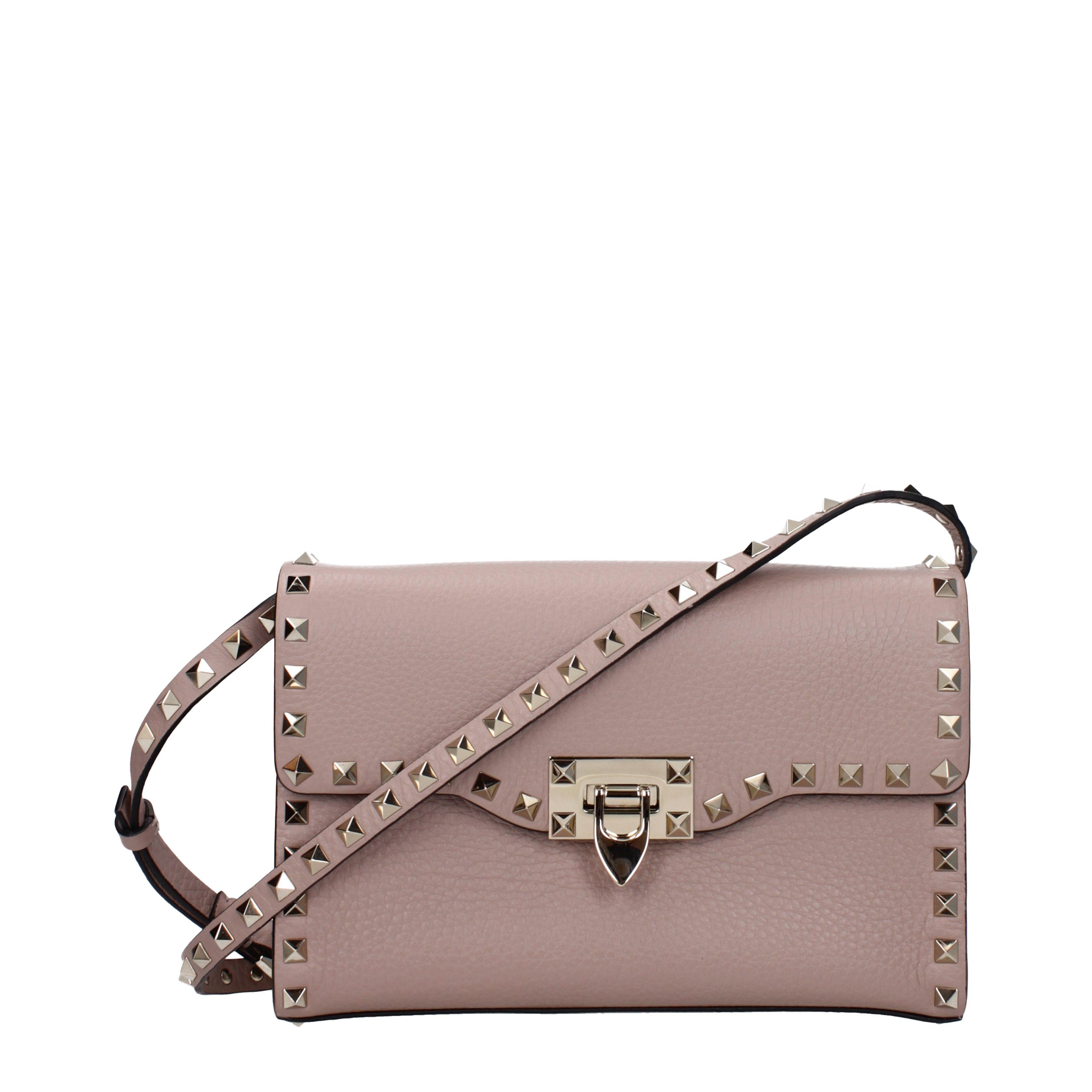 Valentino x Valentino Garavani Crossbody Bag In Leather in Beige, Women's