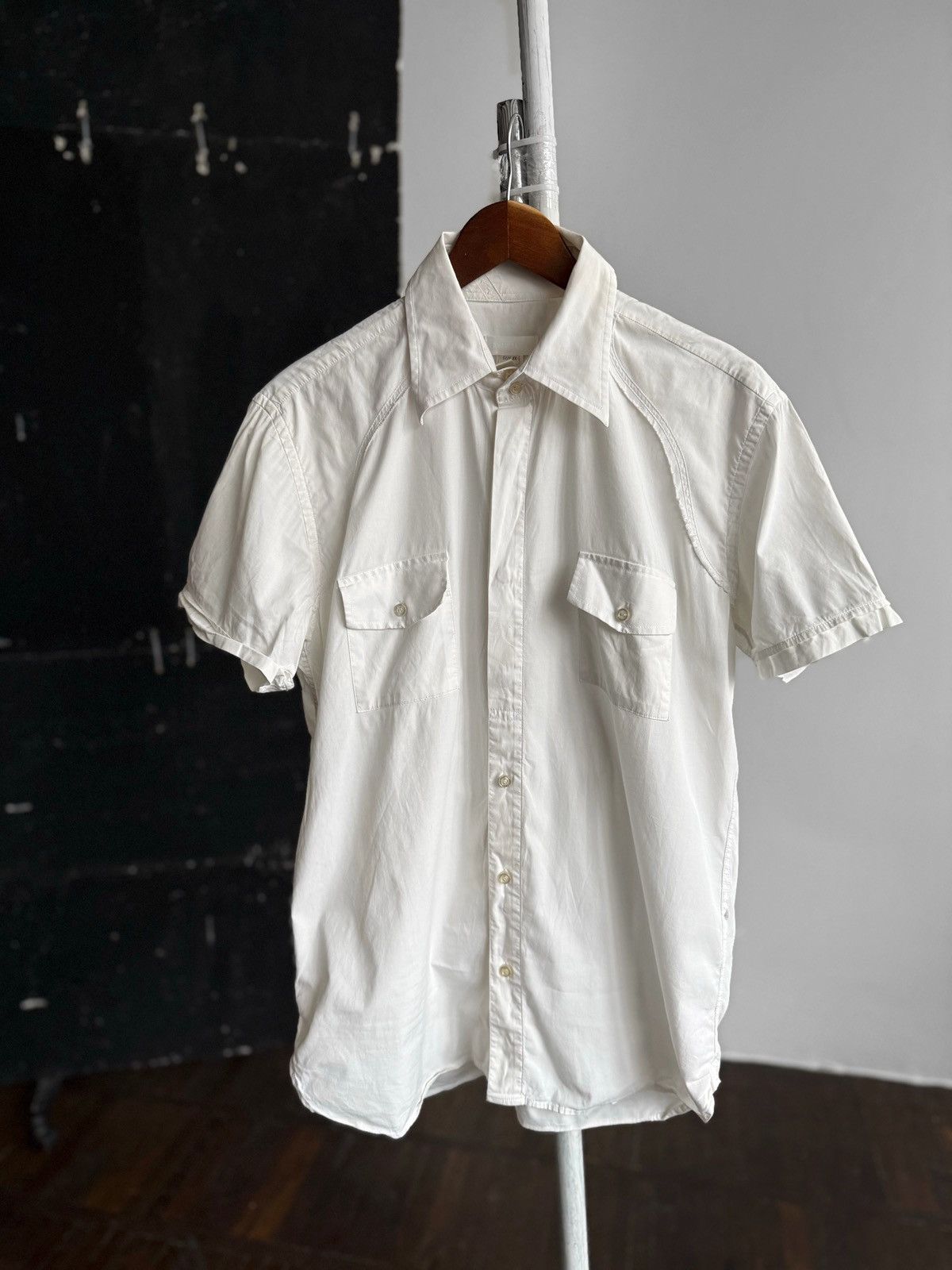 Diesel Diesel Mens White Short Sleeve Button Up Shirt Size US XL / EU 56 / 4 - 1 Thumbnail