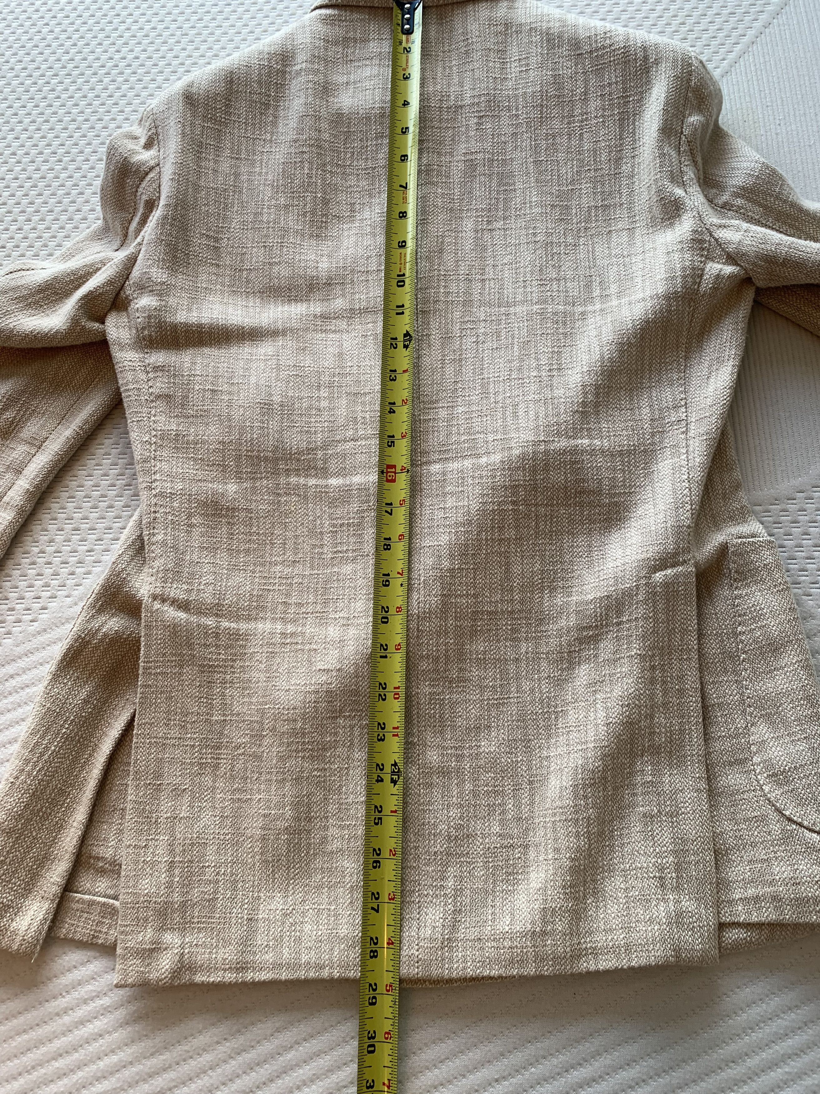Boggi Boggi Milano Cream Textured Double Breasted Blazer Size 38R - 8 Thumbnail
