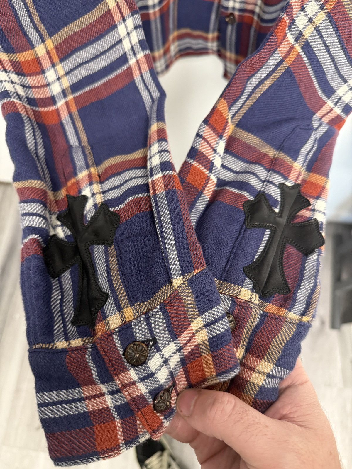 Chrome Hearts Chrome Hearts Leather Cross Patch Flannel Size US L / EU 52-54 / 3 - 2 Thumbnail