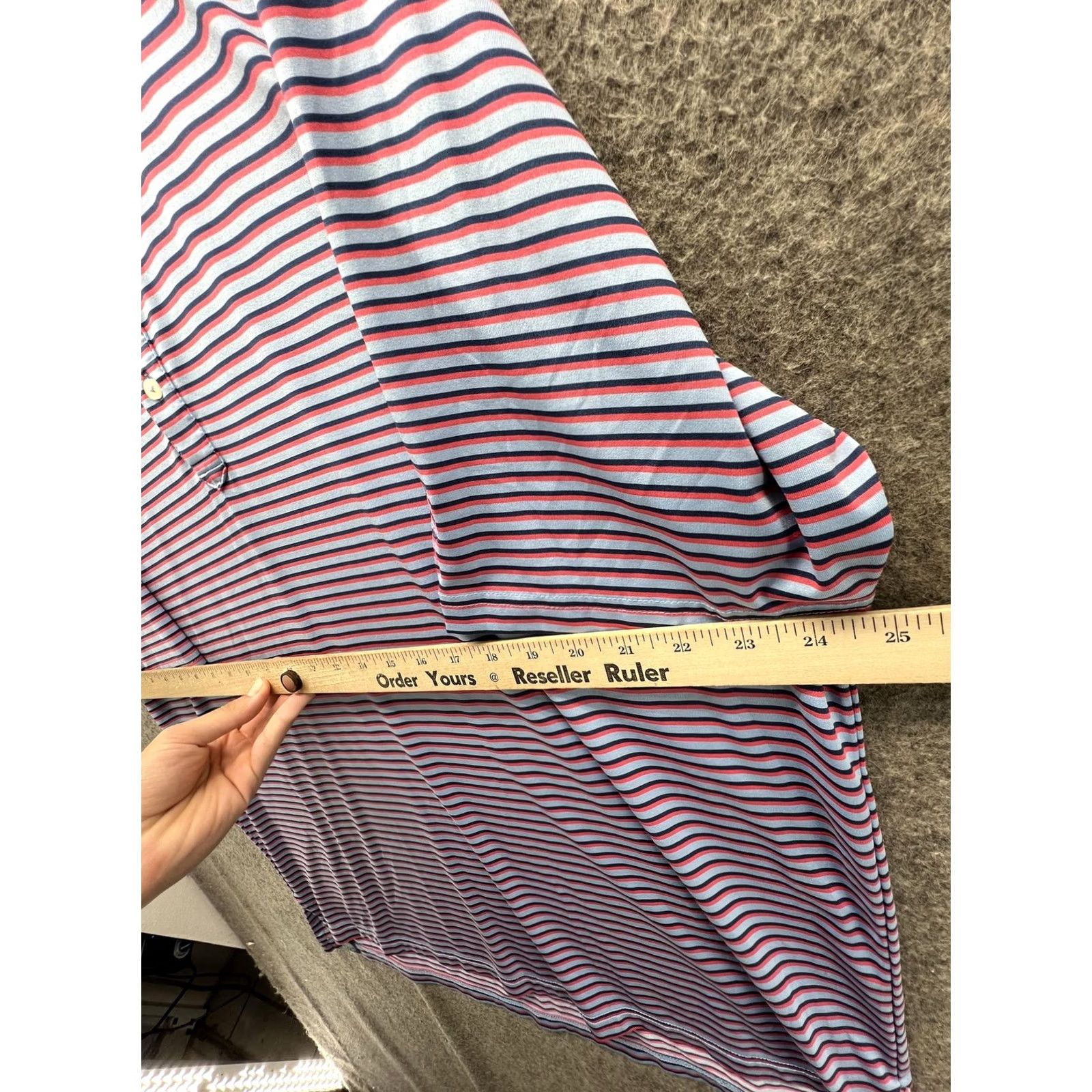 Vintage Turtleson Polo Shirt Mens XL Blue Stripe Golf Lightweight Short Sleeve Casual Size US XL / EU 56 / 4 - 2 Thumbnail