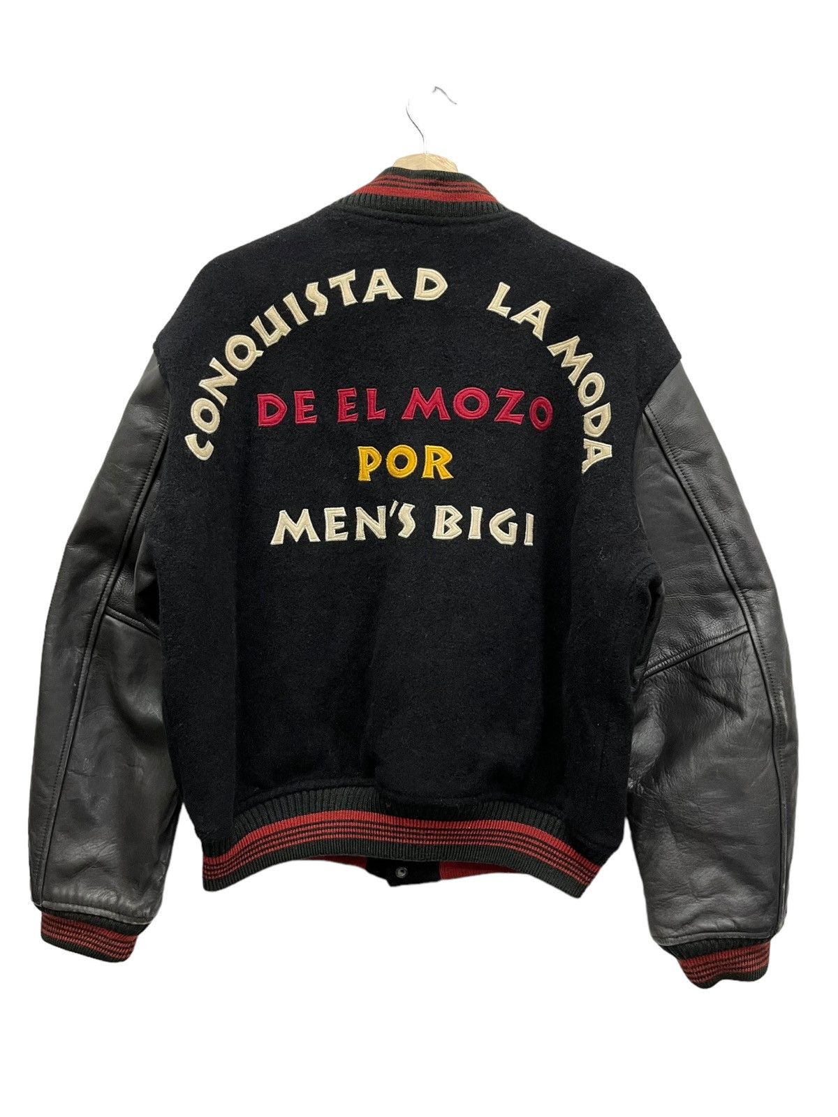 BIGI RARE🔥VINTAGE 90’s MEN’S BIGI Wool Leather Varsity Jacket Size US M / EU 48-50 / 2 - 1 Thumbnail