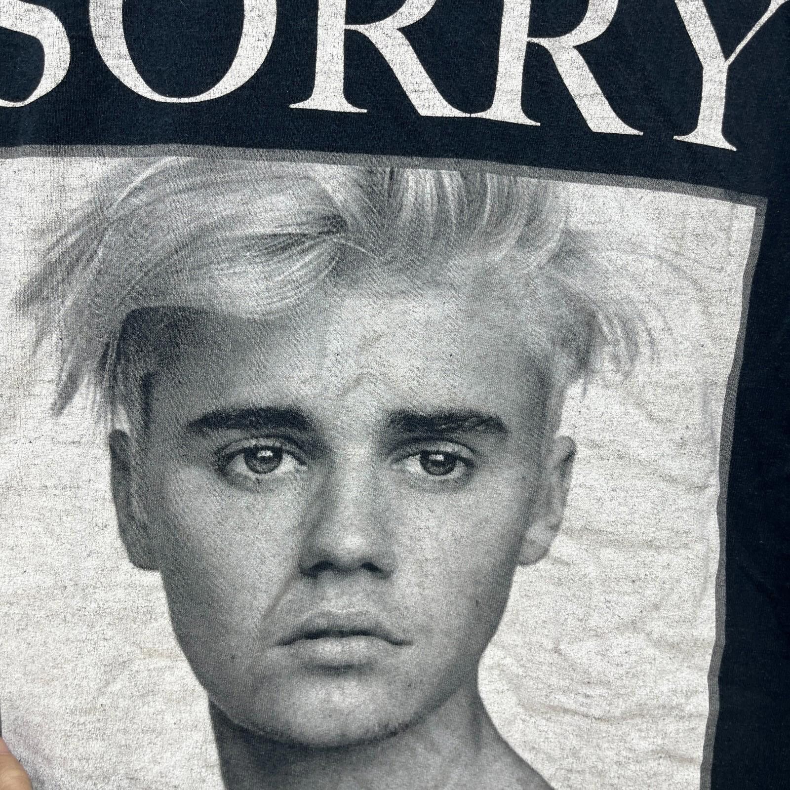 Gildan Justin Bieber Sorry Tour Tank Top Shirt Medium Sleeveless Size US M / EU 48-50 / 2 - 9 Thumbnail