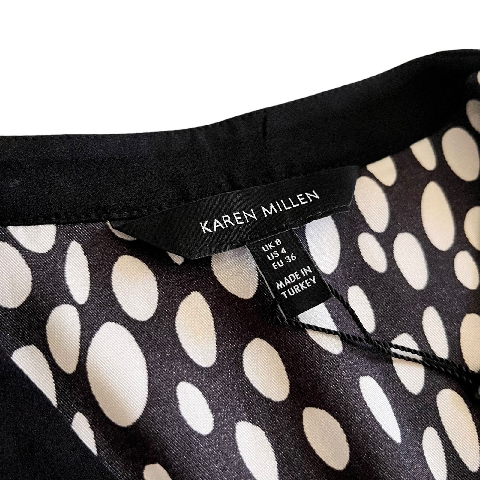 Karen Millen Karen Millen Black White Cheetah Animal Print Midi Dress Size S / US 4 / IT 40 - 6 Thumbnail