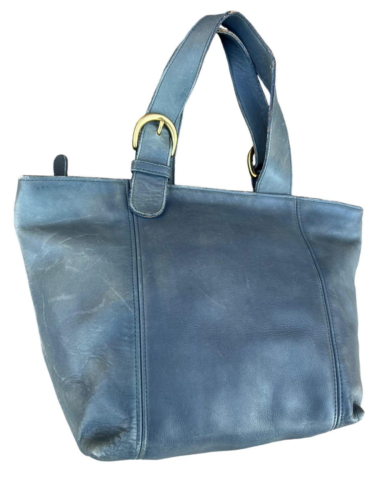 Coach Vintage 90s COACH Distressed Patina Leather Mini Tote Bag Size ONE SIZE - 8 Thumbnail