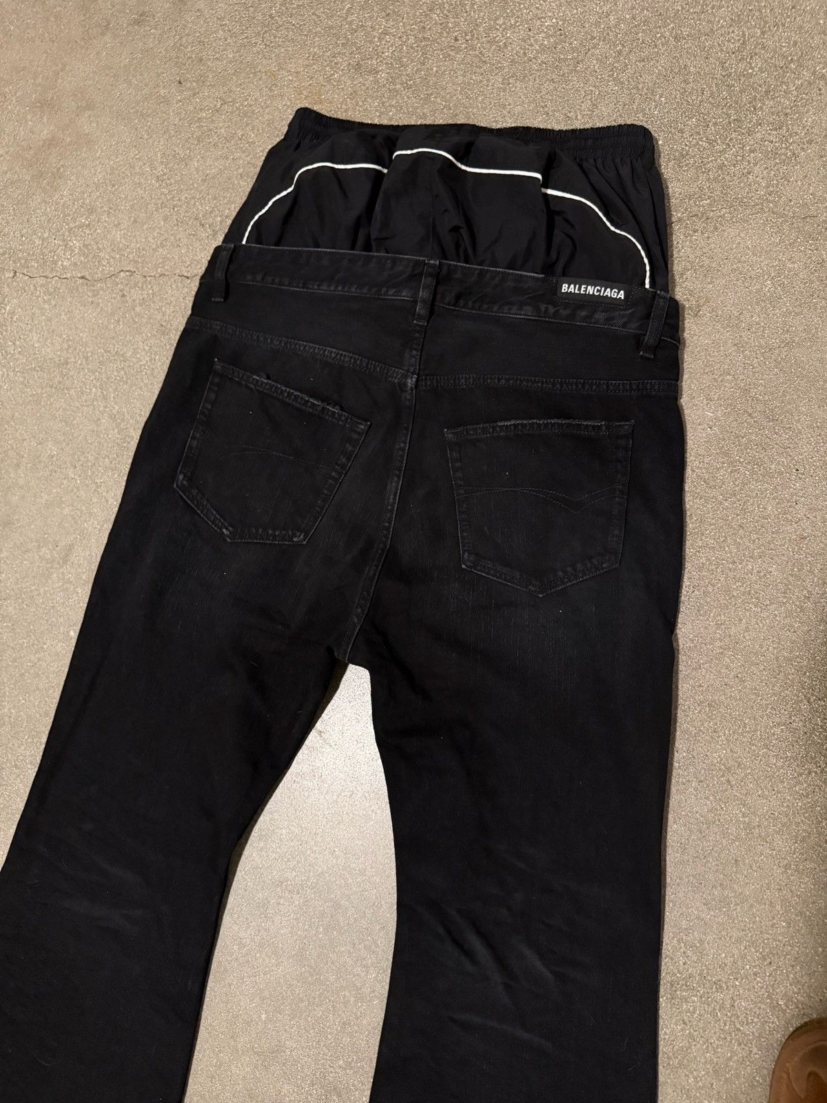 Balenciaga Spring 25 Layered Jeans