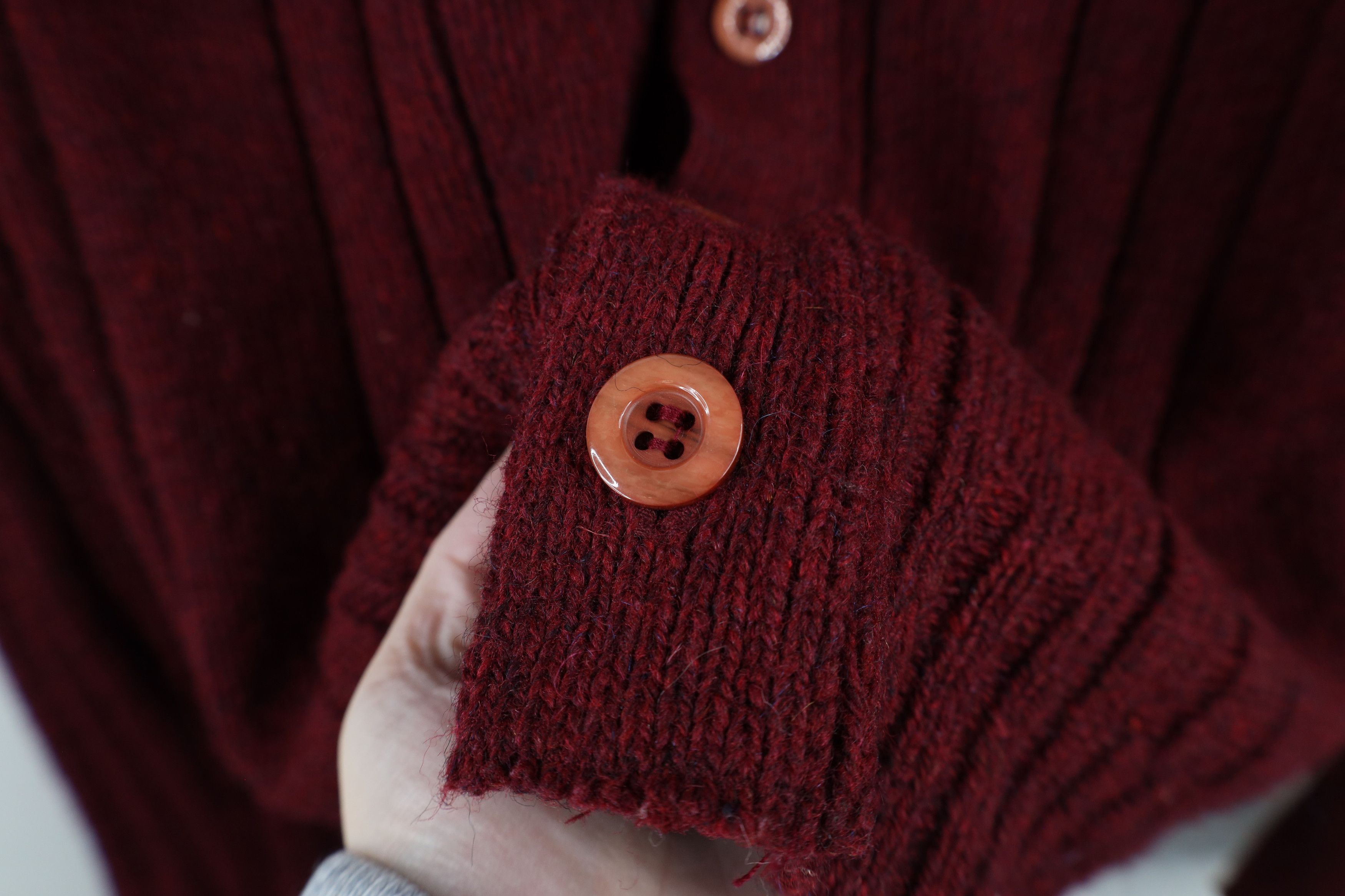 Vintage Vintage 60s Rockabilly Ribbed Knit Cardigan Sweater USA Size US L / EU 52-54 / 3 - 4 Thumbnail