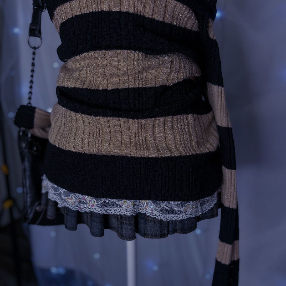 Other Striped Off the Shoulder Its Our Time Longsleeve Size XL / US 12-14 / IT 48-50 - 3 Thumbnail
