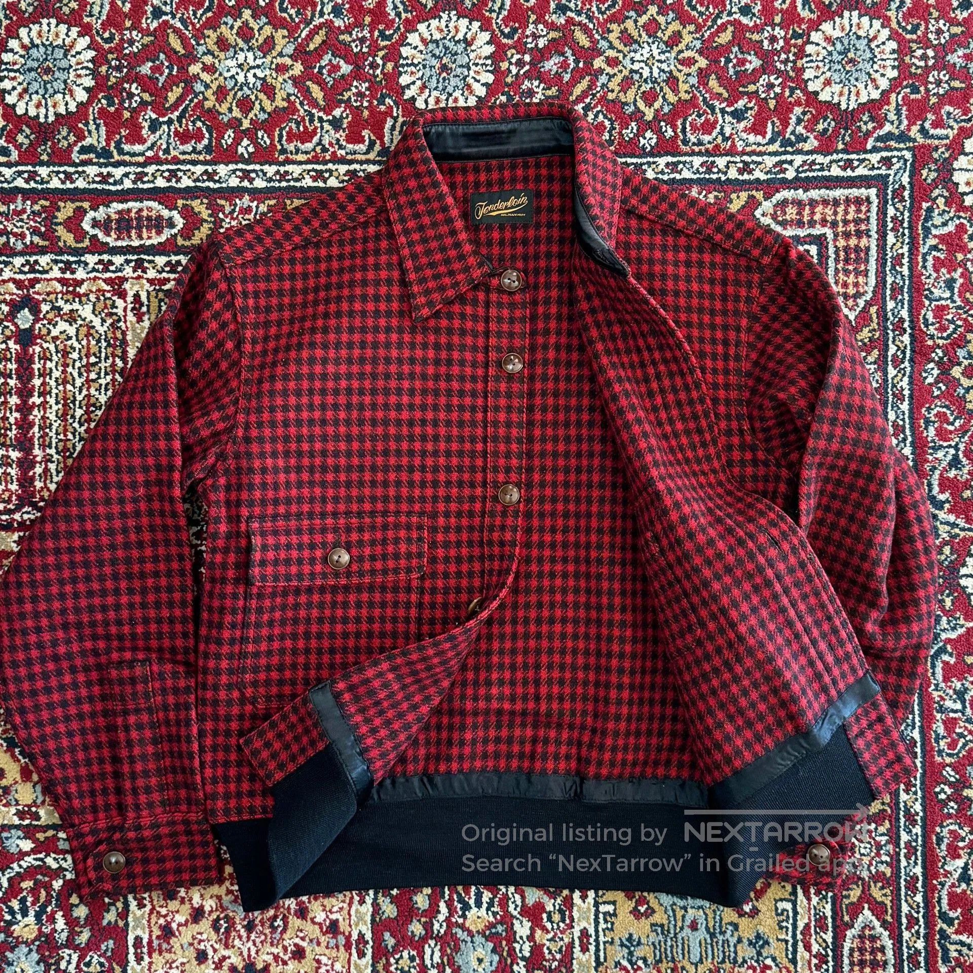 Vintage Wool Houndstooth Lumberjack Jacket. Size US S / EU 44-46 / 1 - 3 Thumbnail