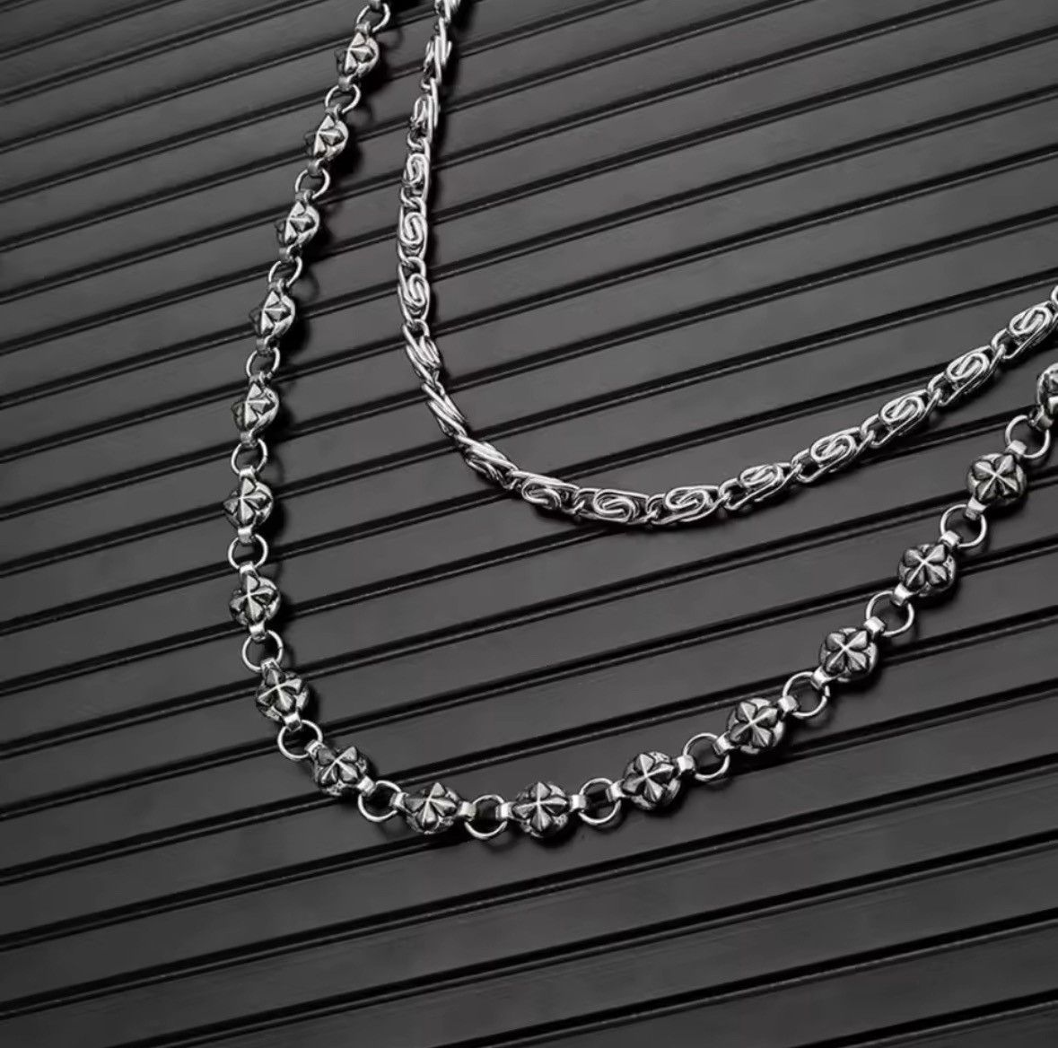 Other Trendy Hip Hop Double Layer Jeans Chain with Keychain Size ONE SIZE - 3 Thumbnail