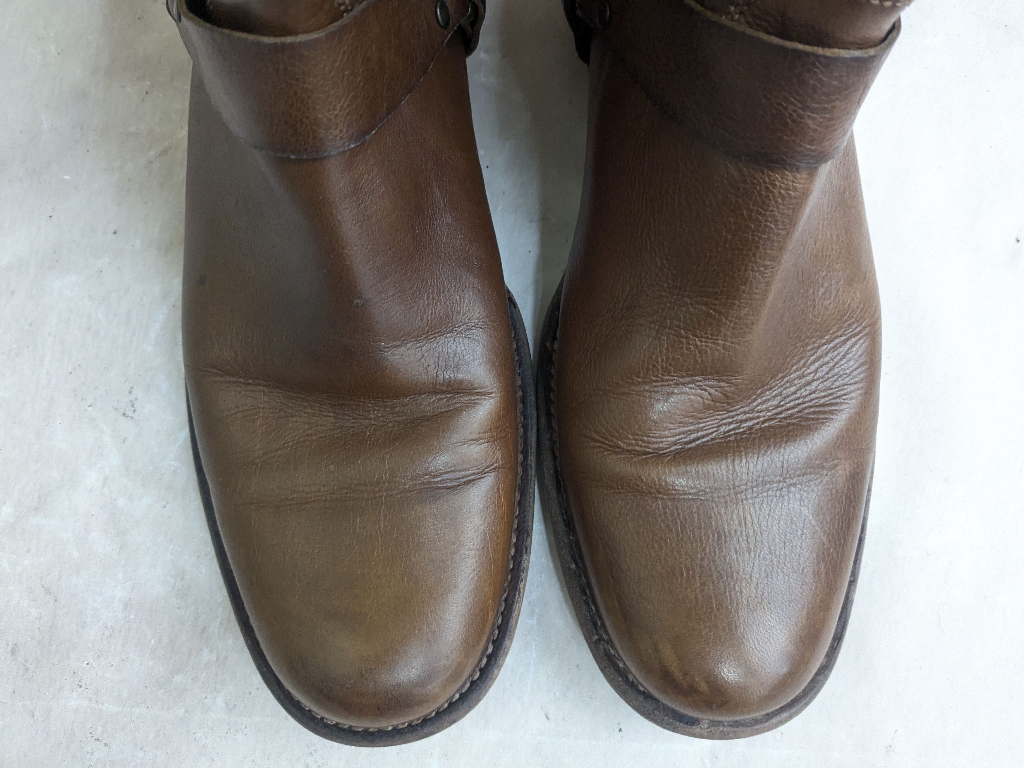 Frye Frye Harness Brown Leather 9.5 Leather Buckle Punk Size US 9.5 / EU 42-43 - 3 Thumbnail