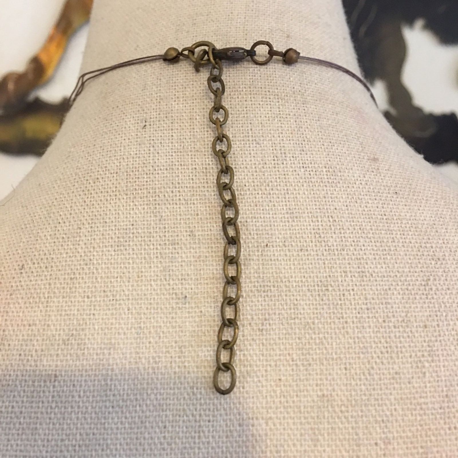 Jewelry Animal print copper disc glass bead necklace Size ONE SIZE - 5 Thumbnail