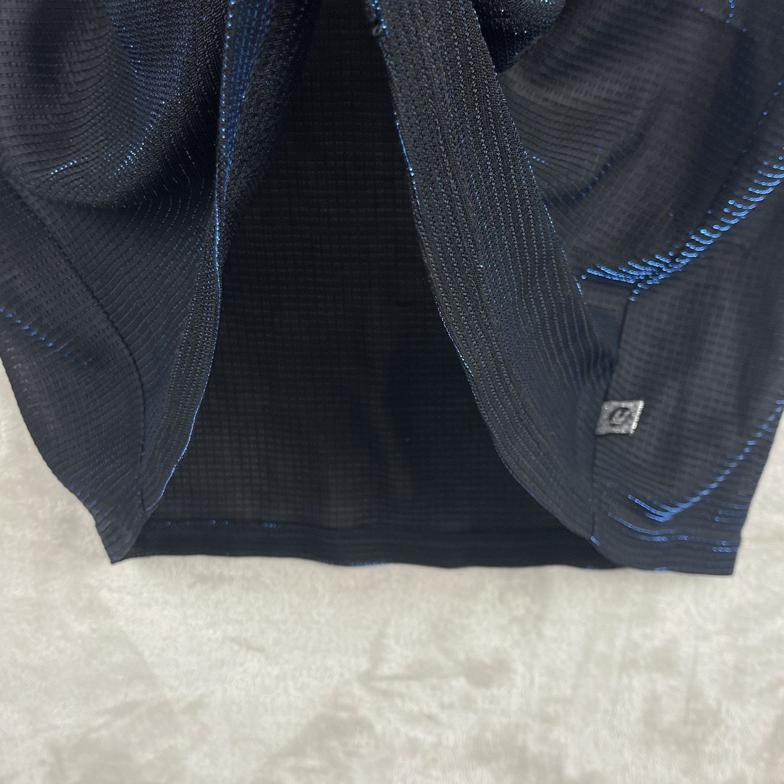 Other Vtg Club YMLA Metallic Blue Mesh Shirt Men's Large CyberGoth Size US L / EU 52-54 / 3 - 6 Thumbnail