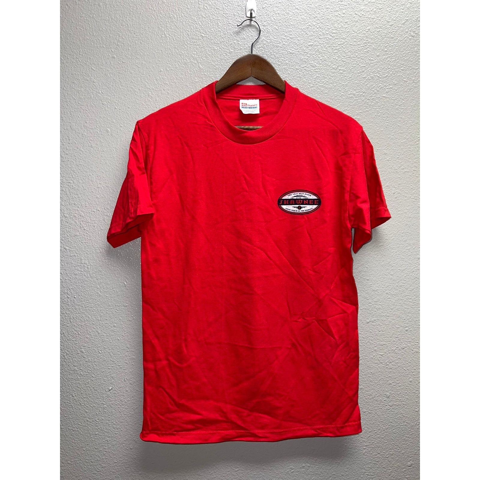 Hanes Vintage Shawnee Shirt Pennsylvania Poconos Mountains Red 90s Size US S / EU 44-46 / 1 - 1 Thumbnail