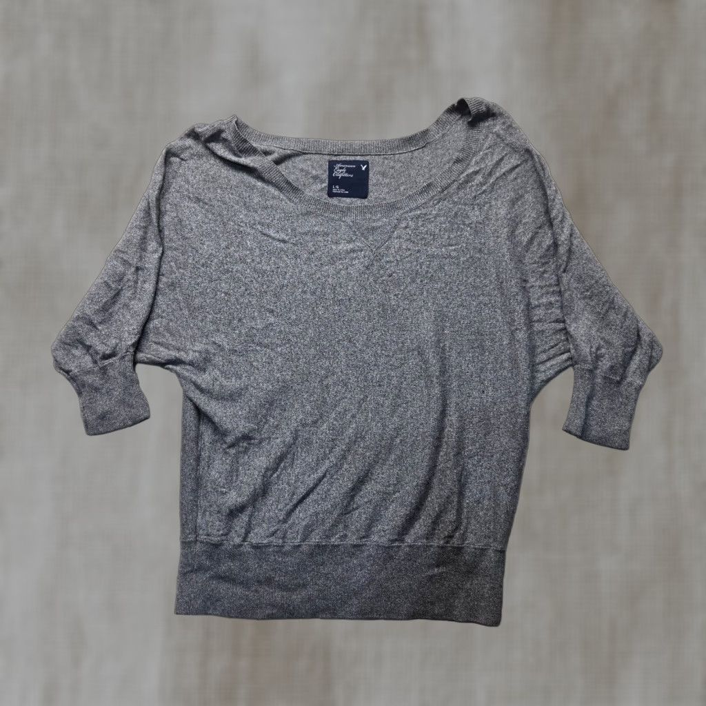 American Eagle Outfitters American Eagle Lightweight Gray Pullover Sweater Women's Large Size L / US 10 / IT 46 - 1 Thumbnail