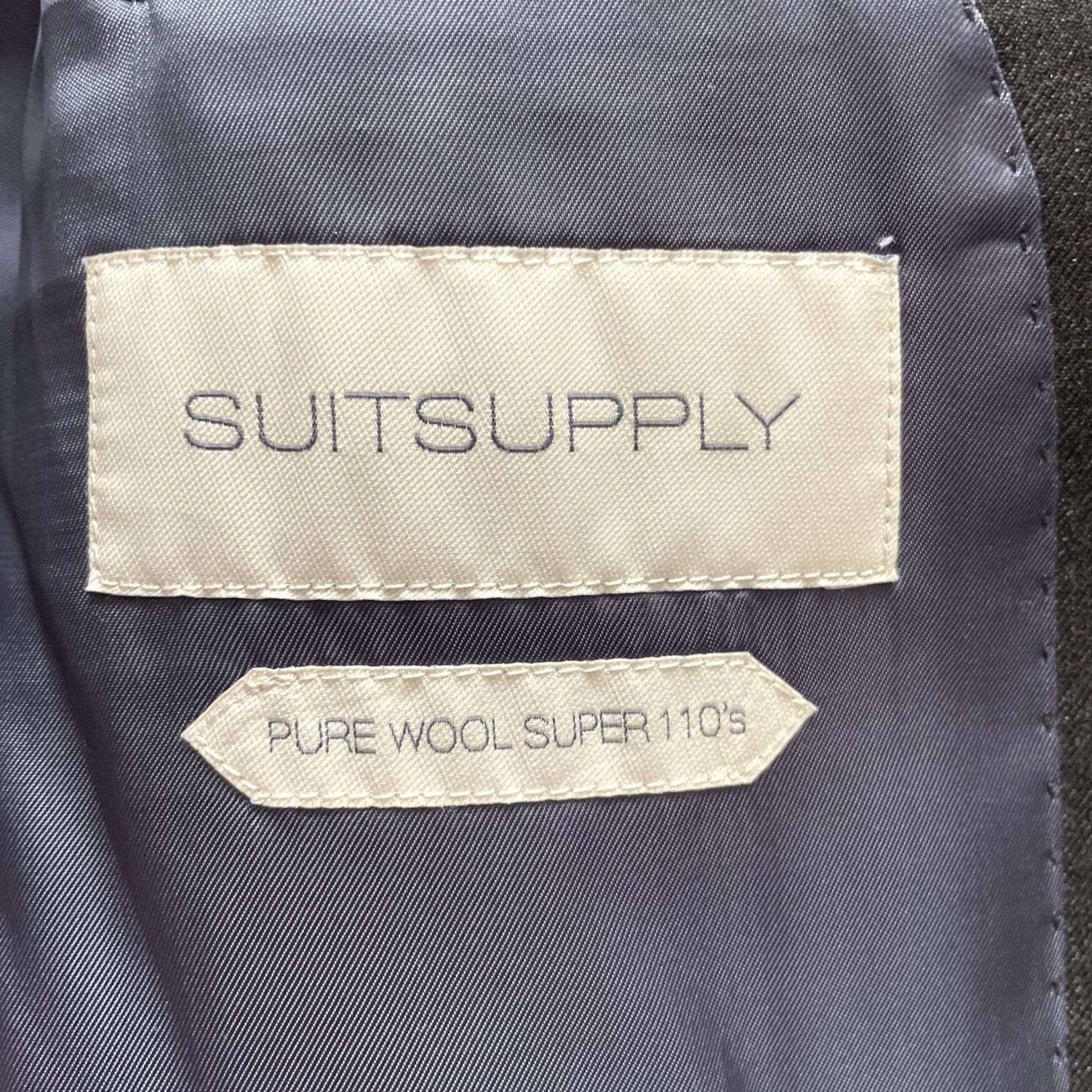 Suitsupply Suitsupply Blazer Lazio Slim Dark Gray Wool Super 110s Vitale Barberis Canonico 44L Mens Size 44R - 3 Thumbnail