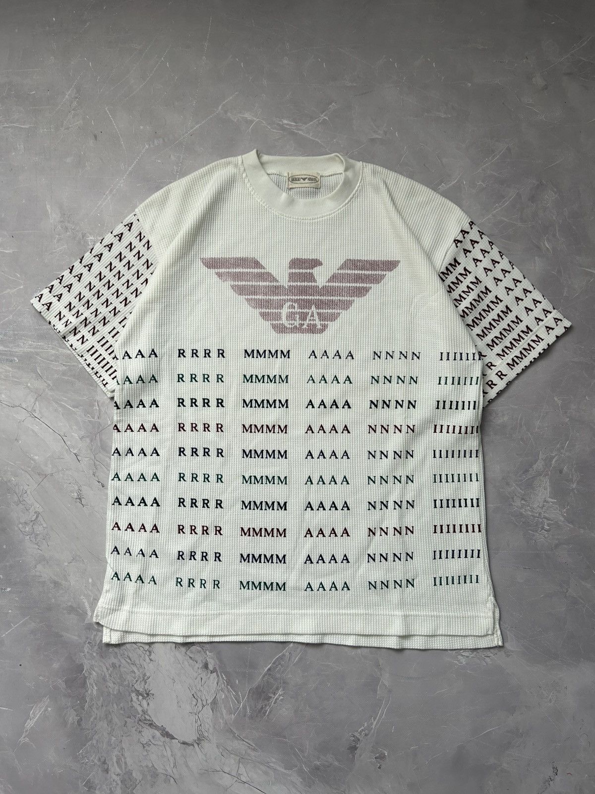 Emporio Armani Vintage Rare Armani Big Logo T-shirt Size US L / EU 52-54 / 3 - 1 Thumbnail
