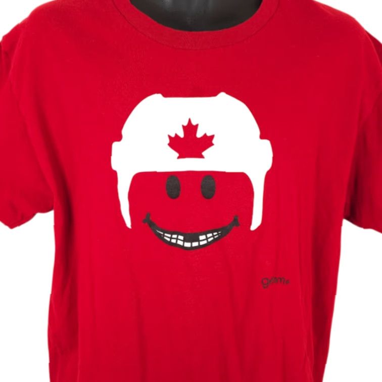 Vintage **Red Canadian Mens Ice Hockey T Shirt Size Large** User: Red Canadian Mens Ice Hockey T Shirt Size Large Size US L / EU 52-54 / 3 - 2 Thumbnail