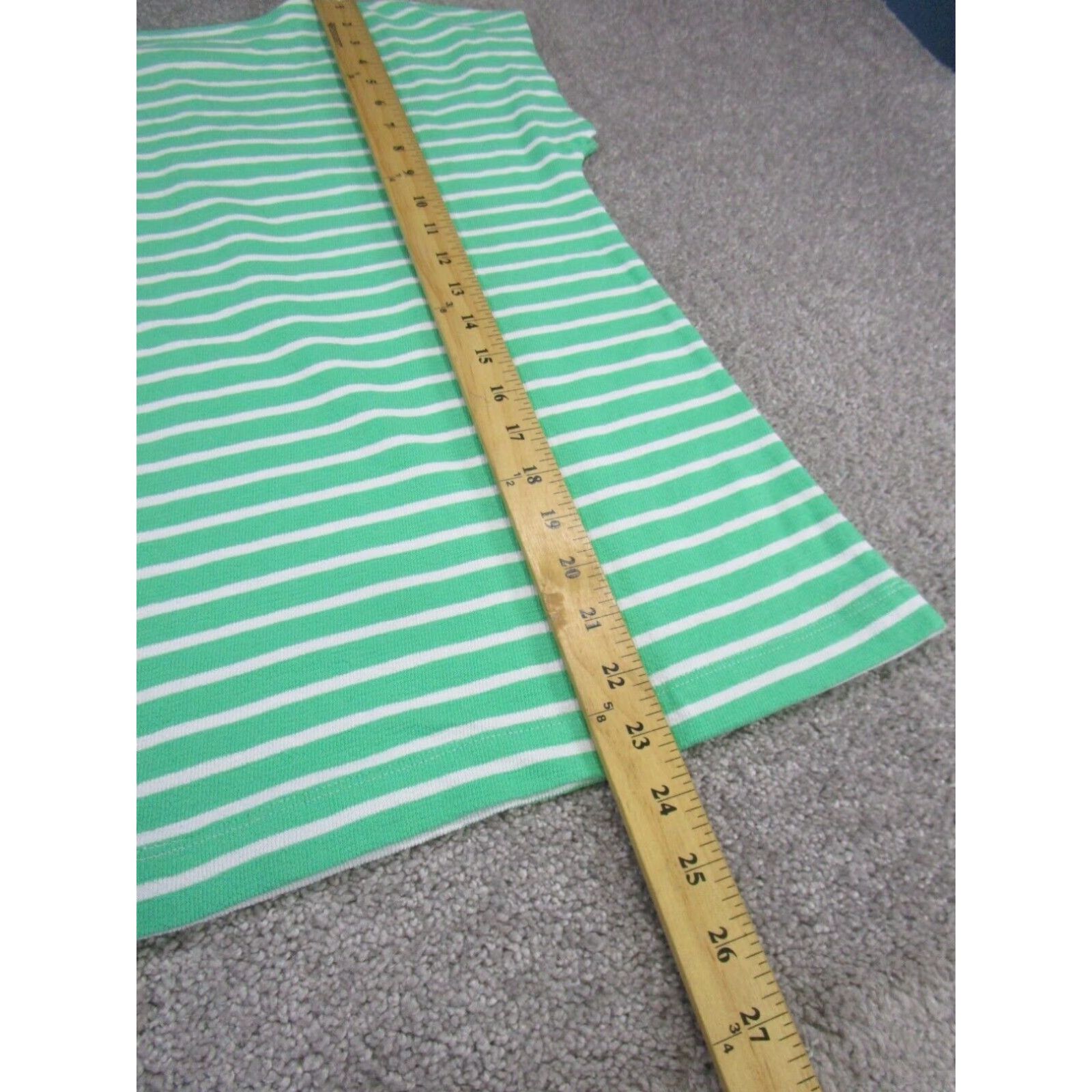 J. Jill Womens Green Striped J Jill Shirt Xs Extra Large Casual Short Sleeve Size XS / US 0-2 / IT 36-38 - 4 Thumbnail