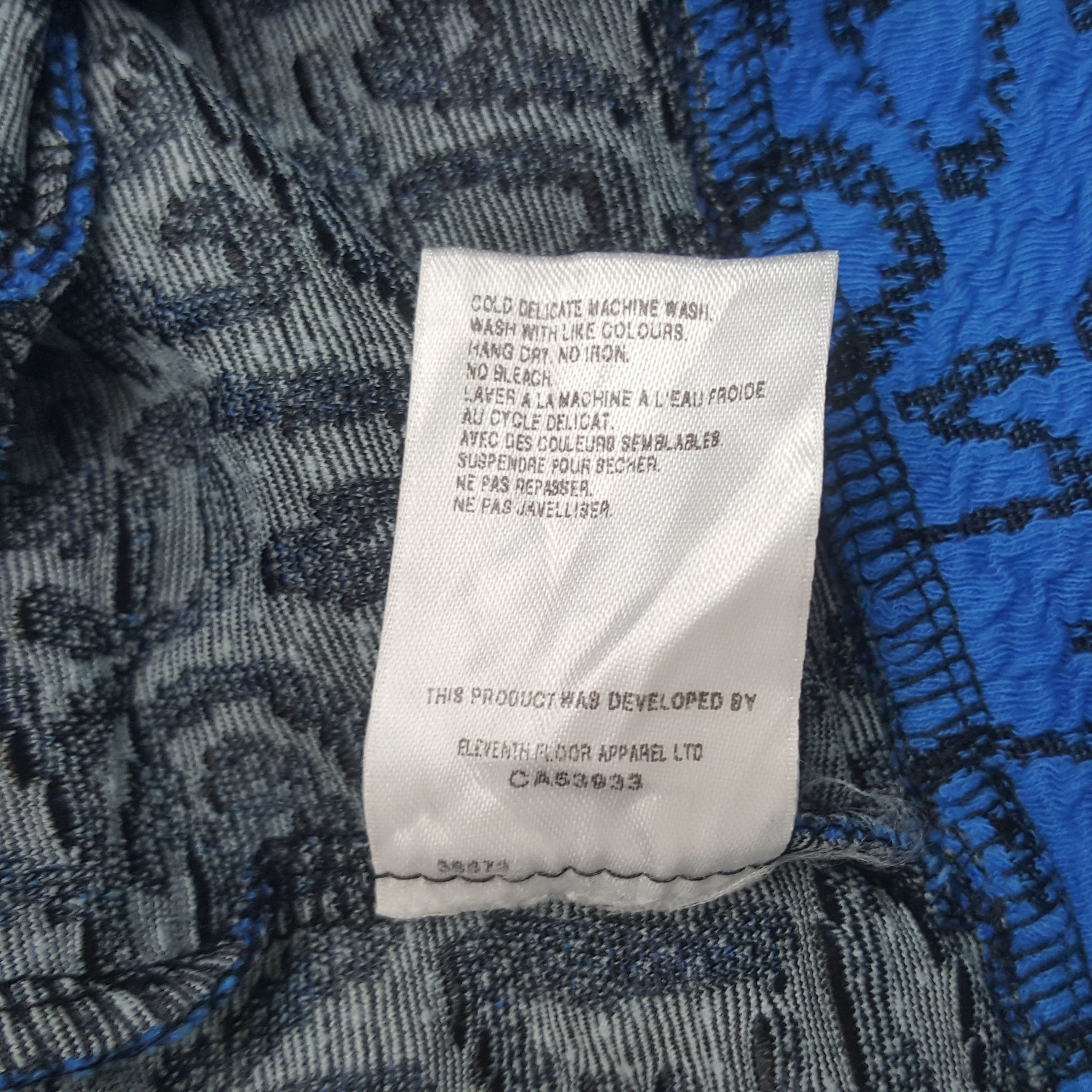 Designer Tonia Debellis Full Monogram Black Blue Zipper Jacket Size US XS / EU 42 / 0 - 9 Thumbnail