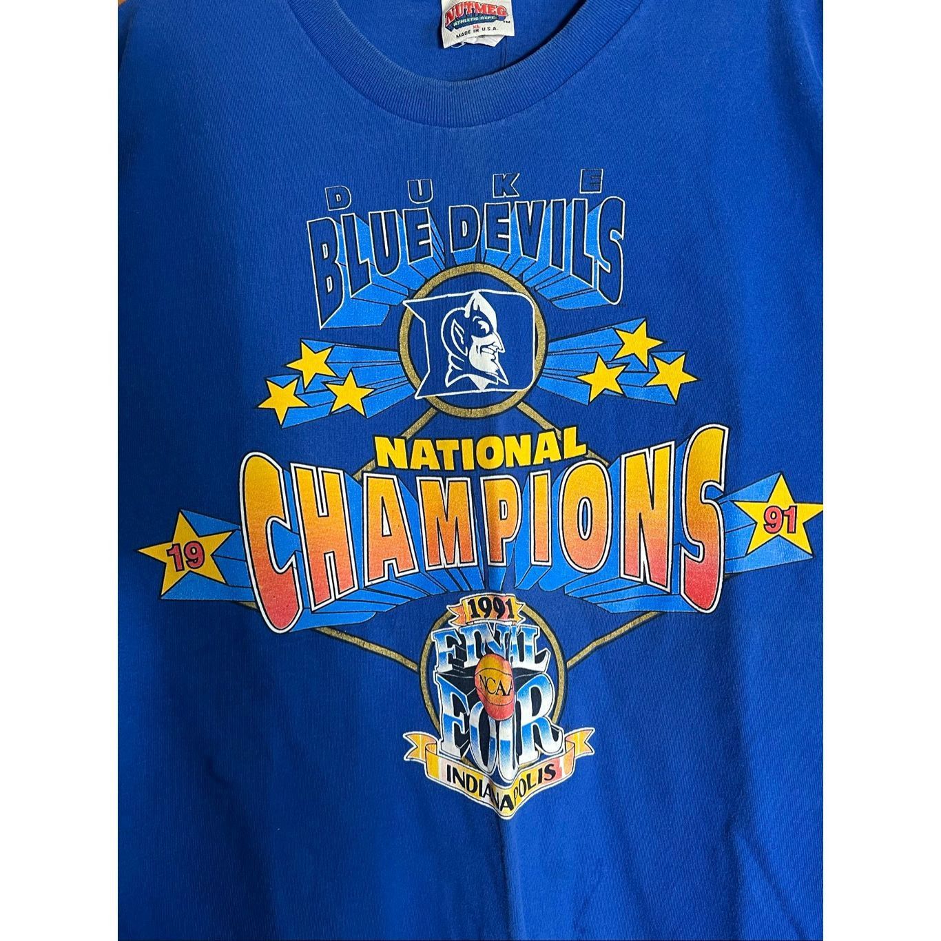 Nutmeg Vintage Nutmeg Duke Blue Devils NCAA Basketball Champs Tee Size US XL / EU 56 / 4 - 2 Thumbnail