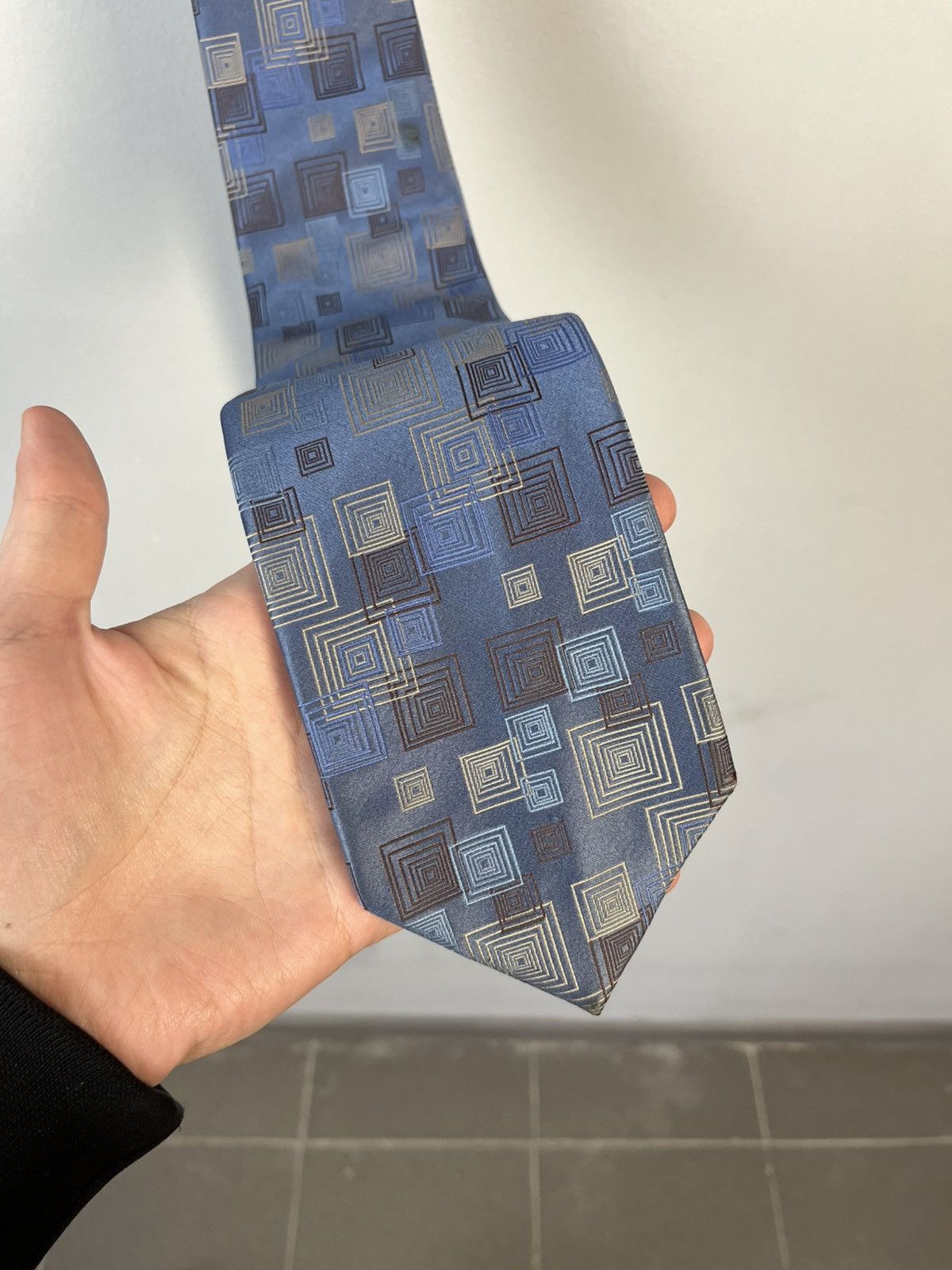 Balmain Balmain Paris Luxury Silk Square Print Tie Size ONE SIZE - 1 Thumbnail
